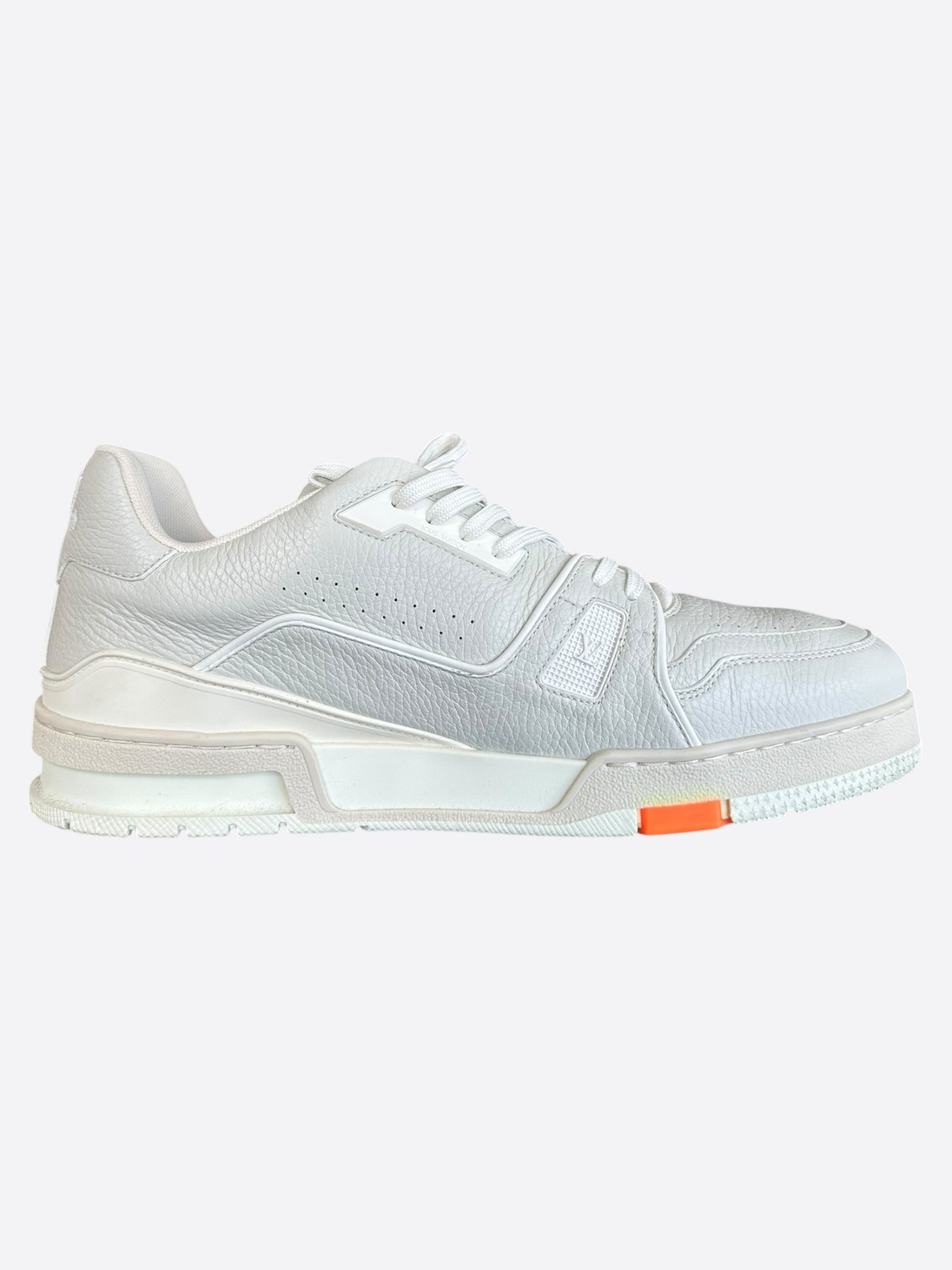Louis Vuitton Grey & White Leather Trainers
