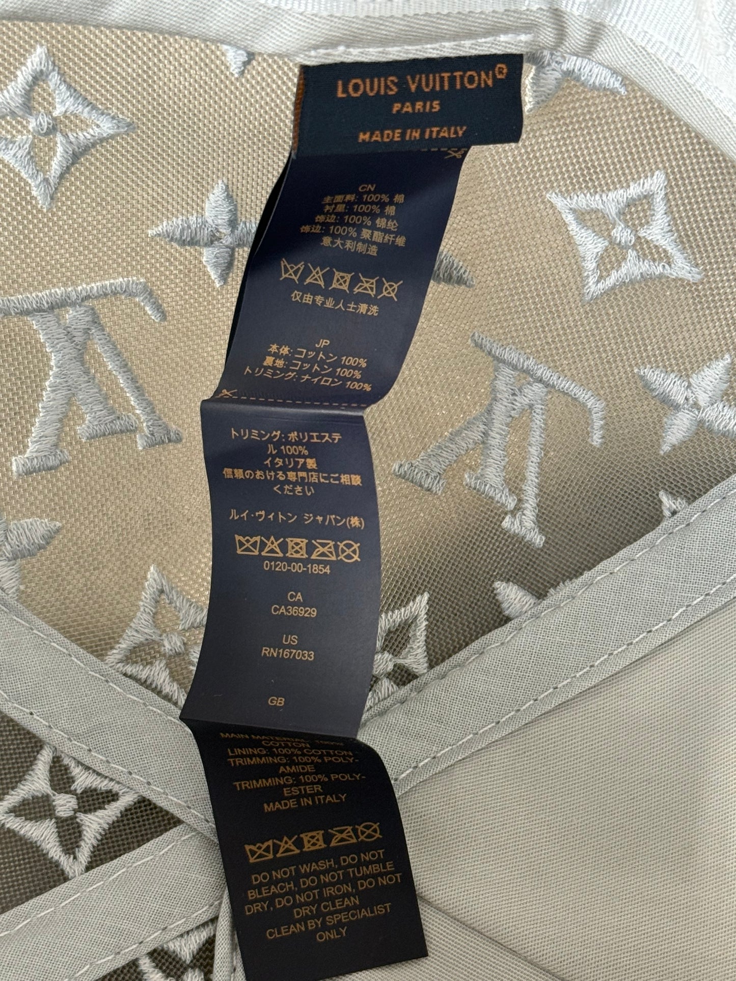 Louis Vuitton Grey & White Embroidered LVers Logo Hat