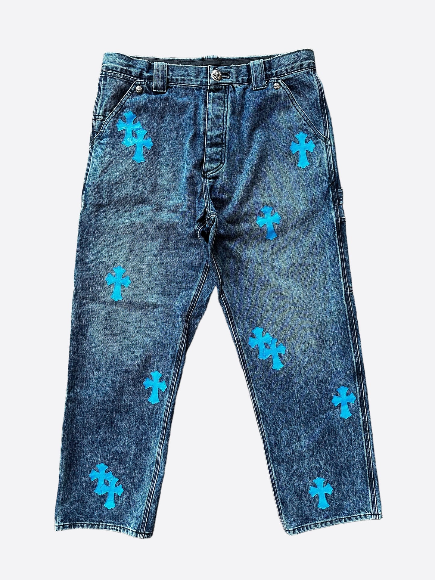 Chrome Hearts Blue Cross Patch 1/1 Carpenter Jeans