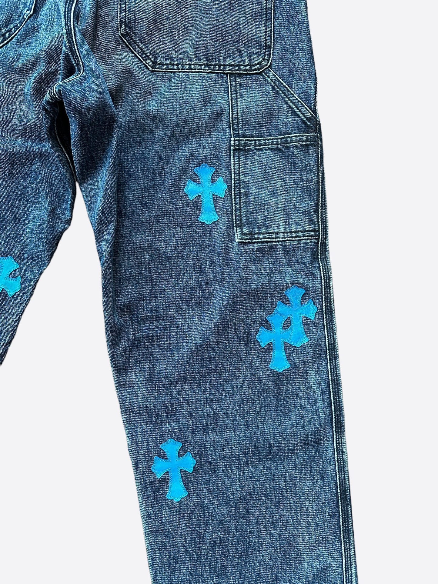 Chrome Hearts Blue Cross Patch 1/1 Carpenter Jeans