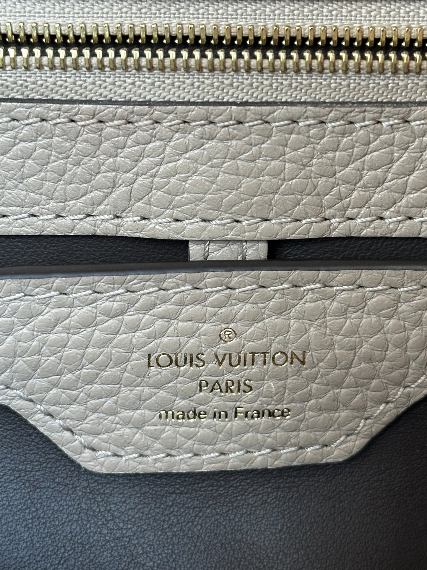 Louis Vuitton Beige Capucines PM