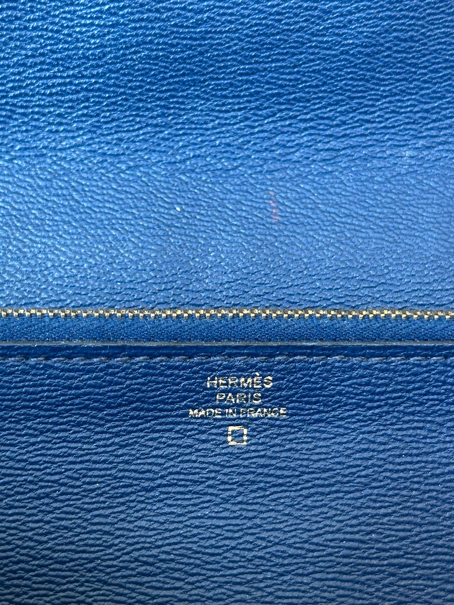 Hermes Black & Blue Crocodile Classic Kelly Wallet