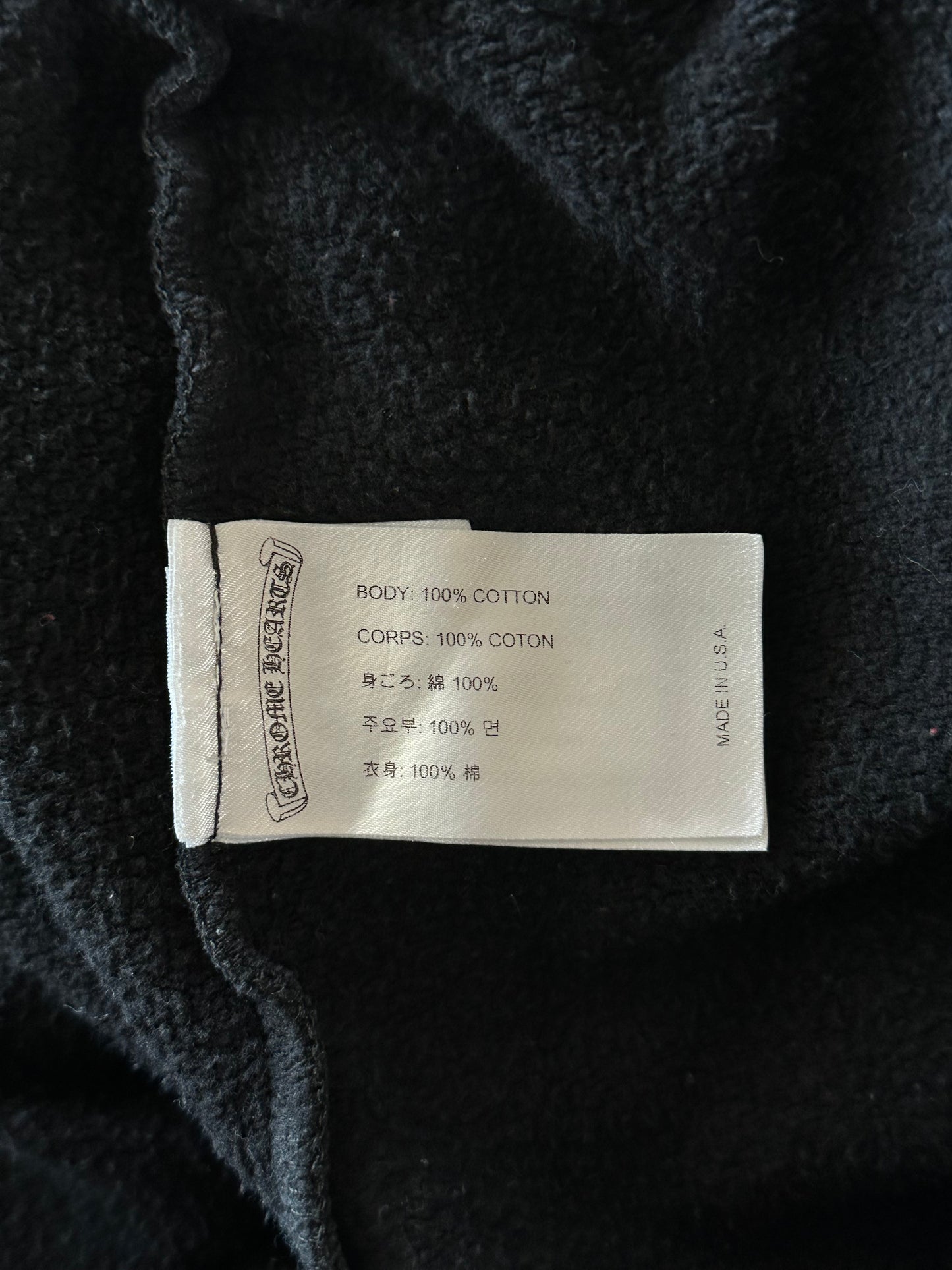 Chrome Hearts Black & White Script Logo Hoodie
