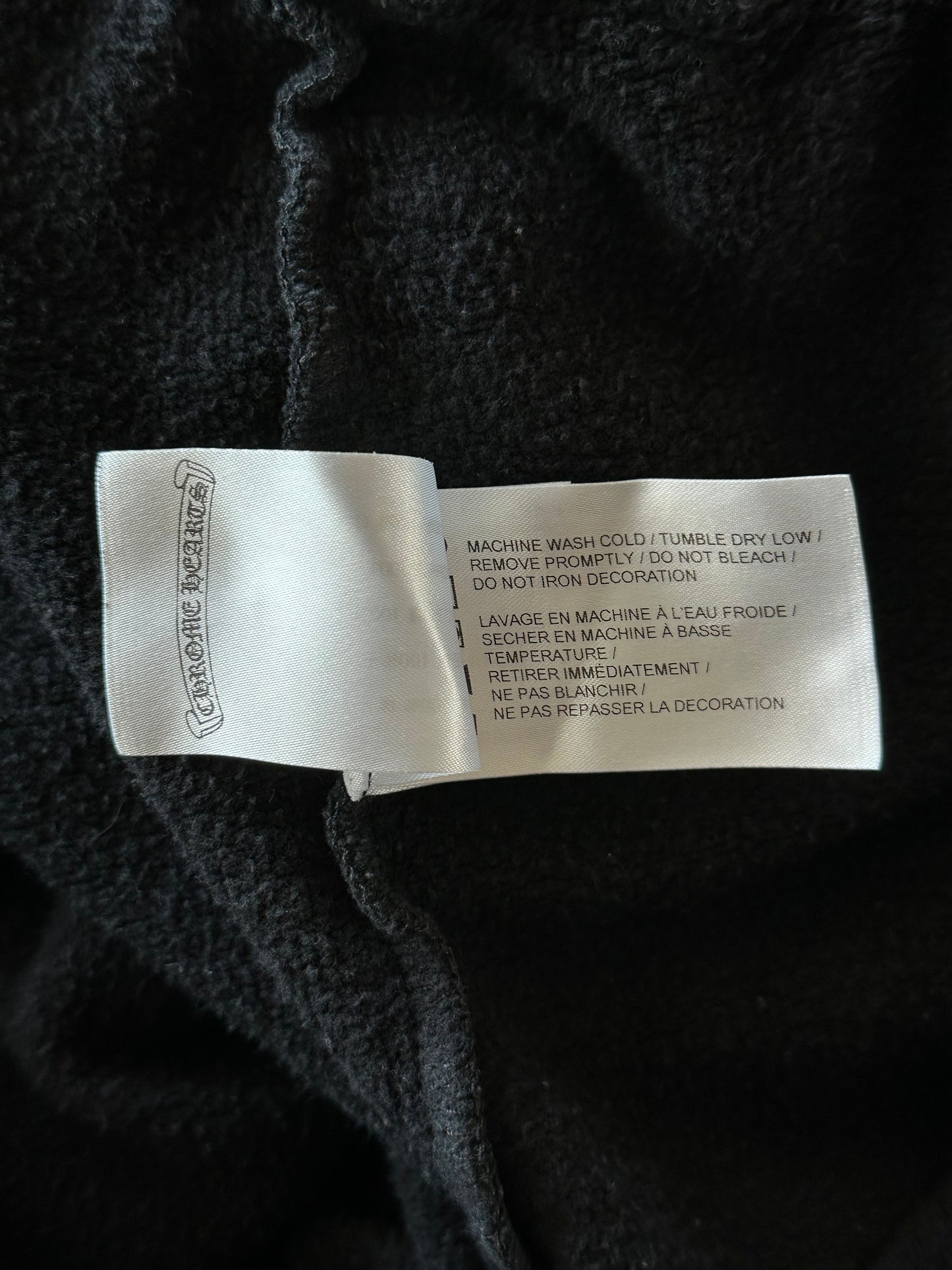 Chrome Hearts Black & White Script Logo Hoodie