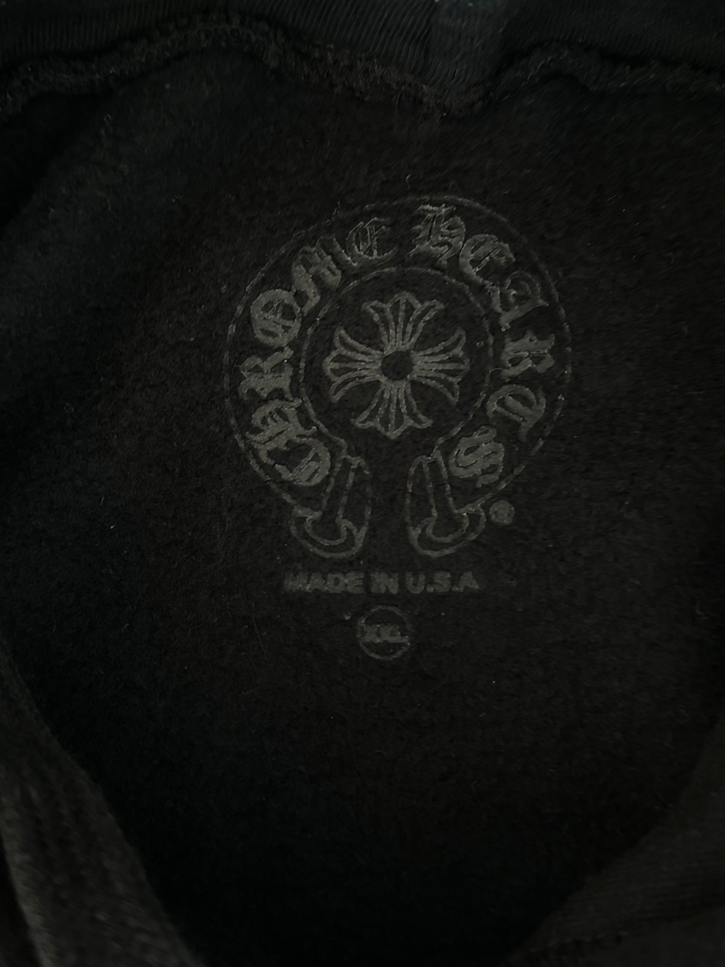 Chrome Hearts Black & White Osaka Horseshoe Logo Hoodie