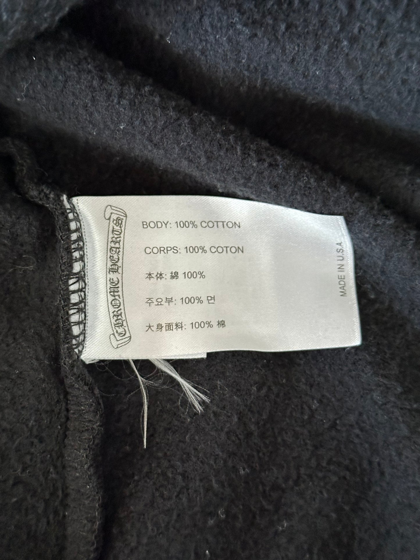 Chrome Hearts Black & White Osaka Horseshoe Logo Hoodie