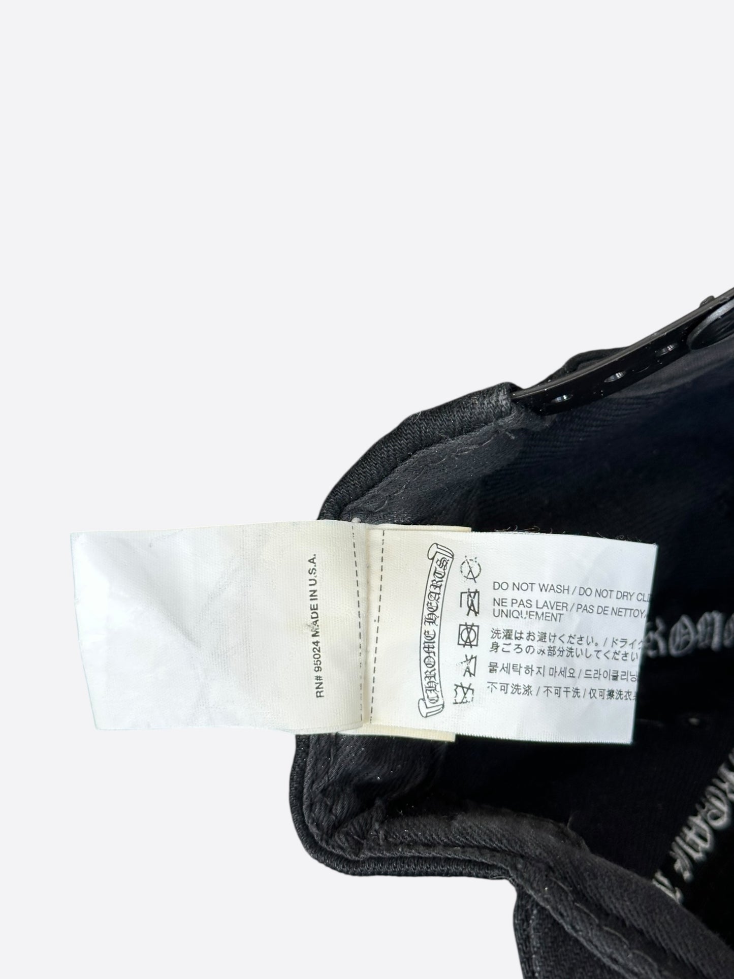 Chrome Hearts Black & White Horseshoe Logo Hat