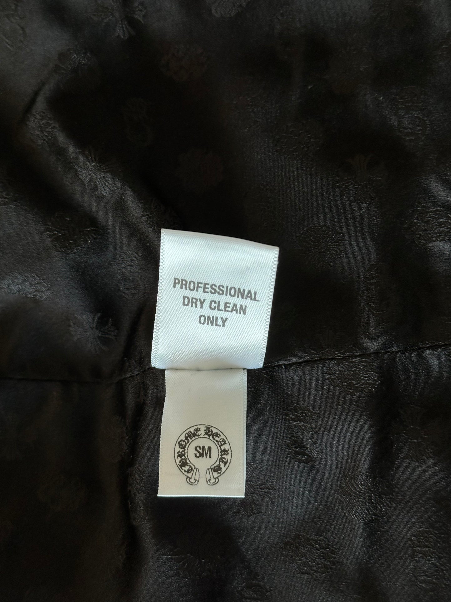 Chrome Hearts Black Leather Fleur Vest