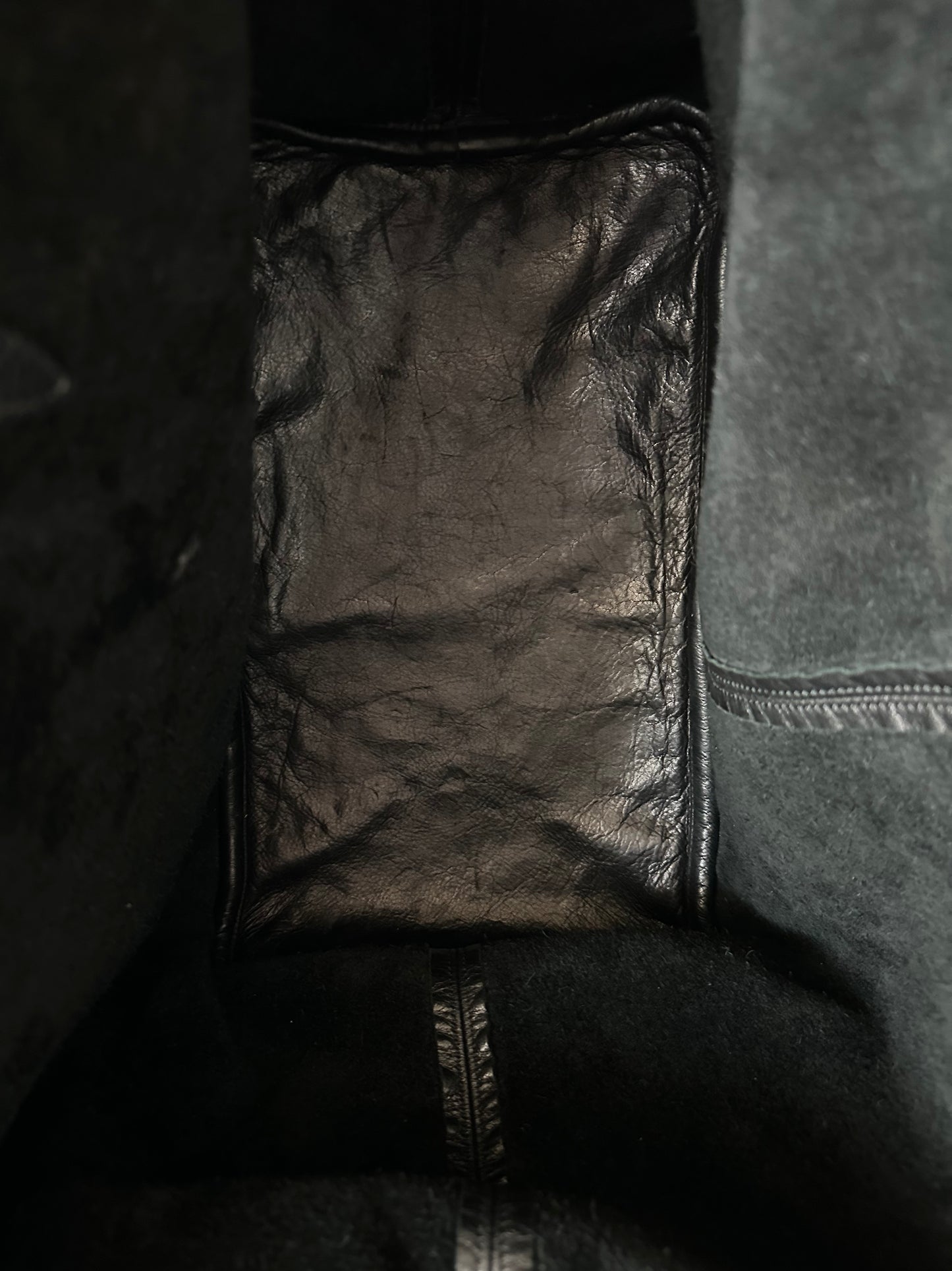 Chrome Hearts Black Leather Tote Bag