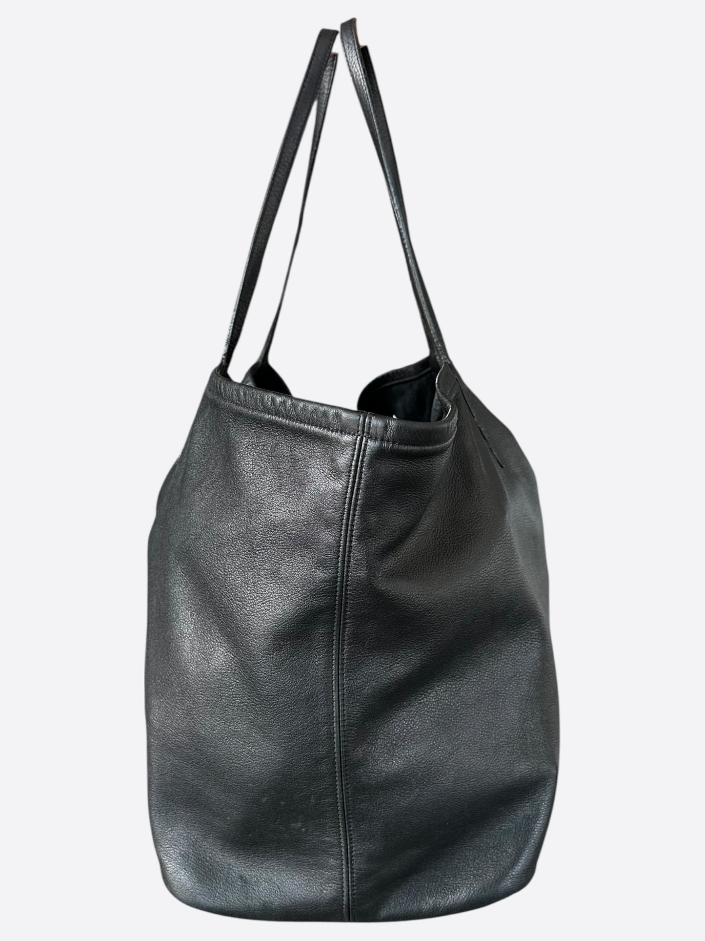 Chrome Hearts Black Leather Tote Bag