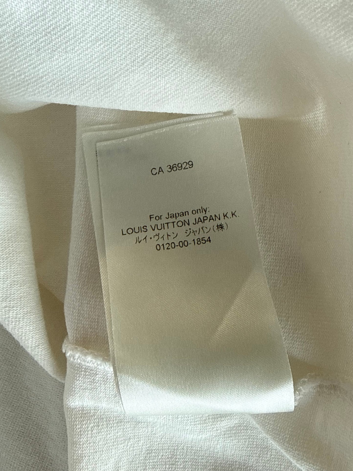 Louis Vuitton White Graffiti Logo Embroidered T-Shirt