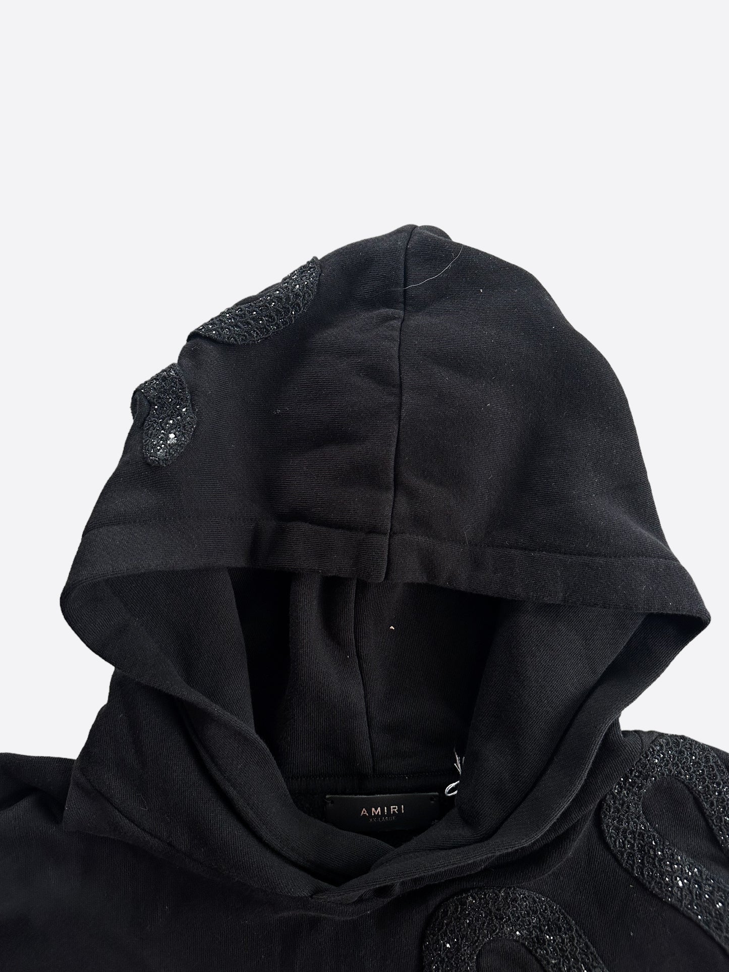 Amiri Black Snake Embroidered Hoodie