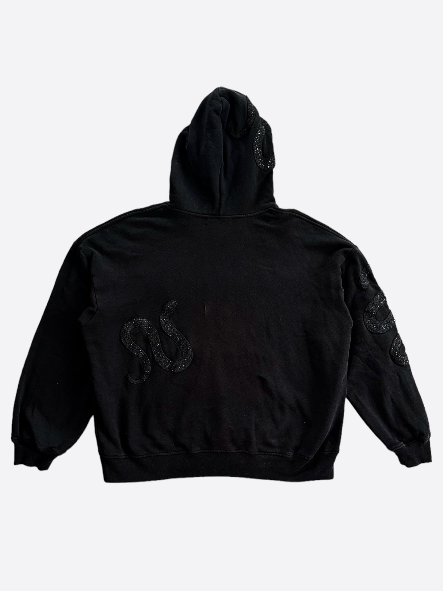Amiri Black Snake Embroidered Hoodie