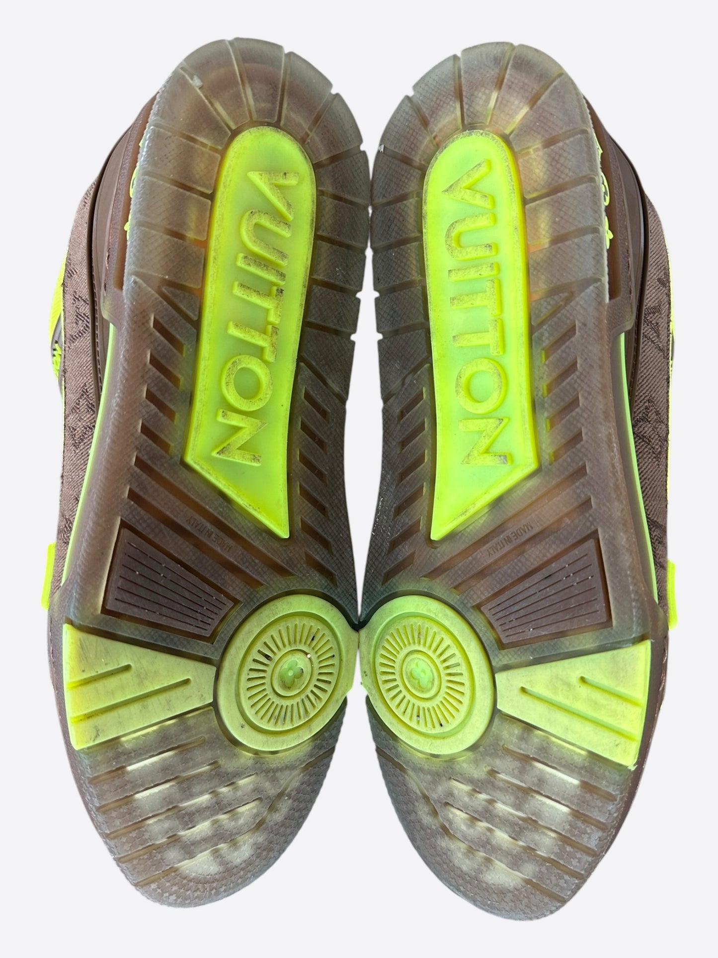 Louis Vuitton Brown & Green Monogram Trainers