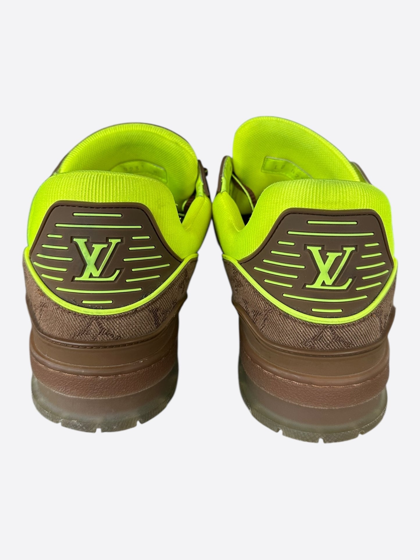Louis Vuitton Brown & Green Monogram Trainers