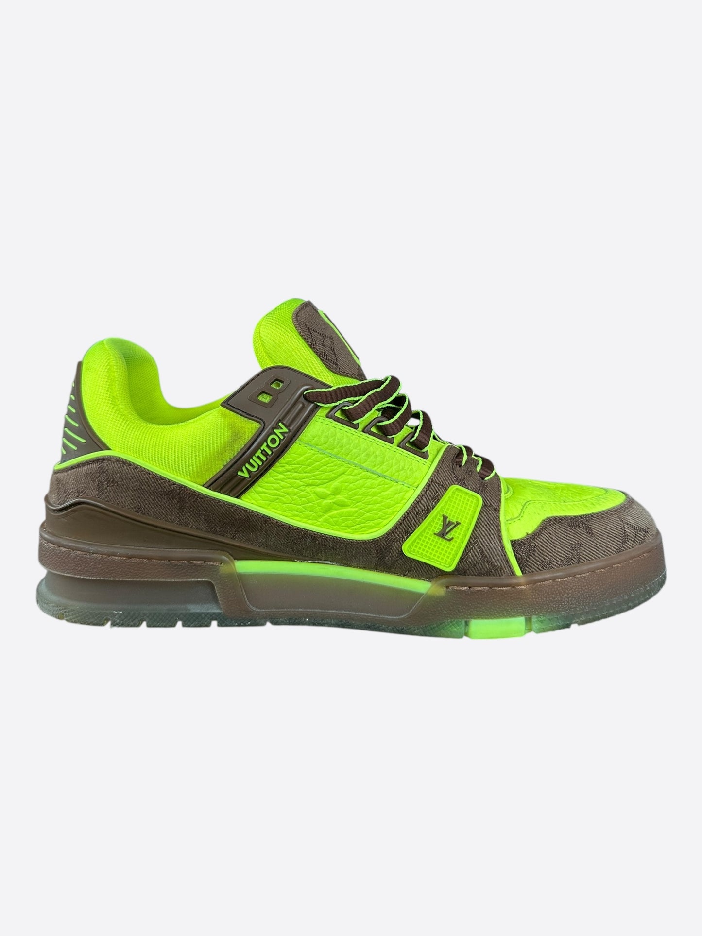 Louis Vuitton Brown & Green Monogram Trainers