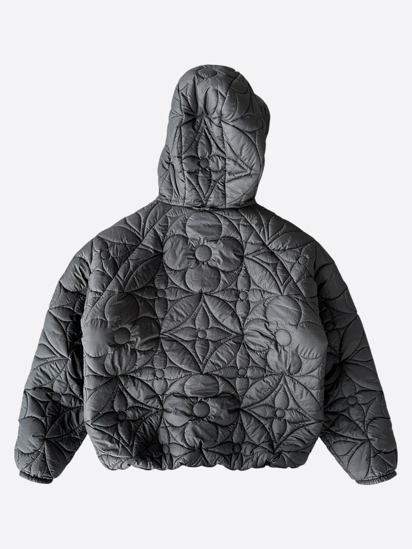 Louis Vuitton Black Flower Monogram Reversible Puffer Jacket