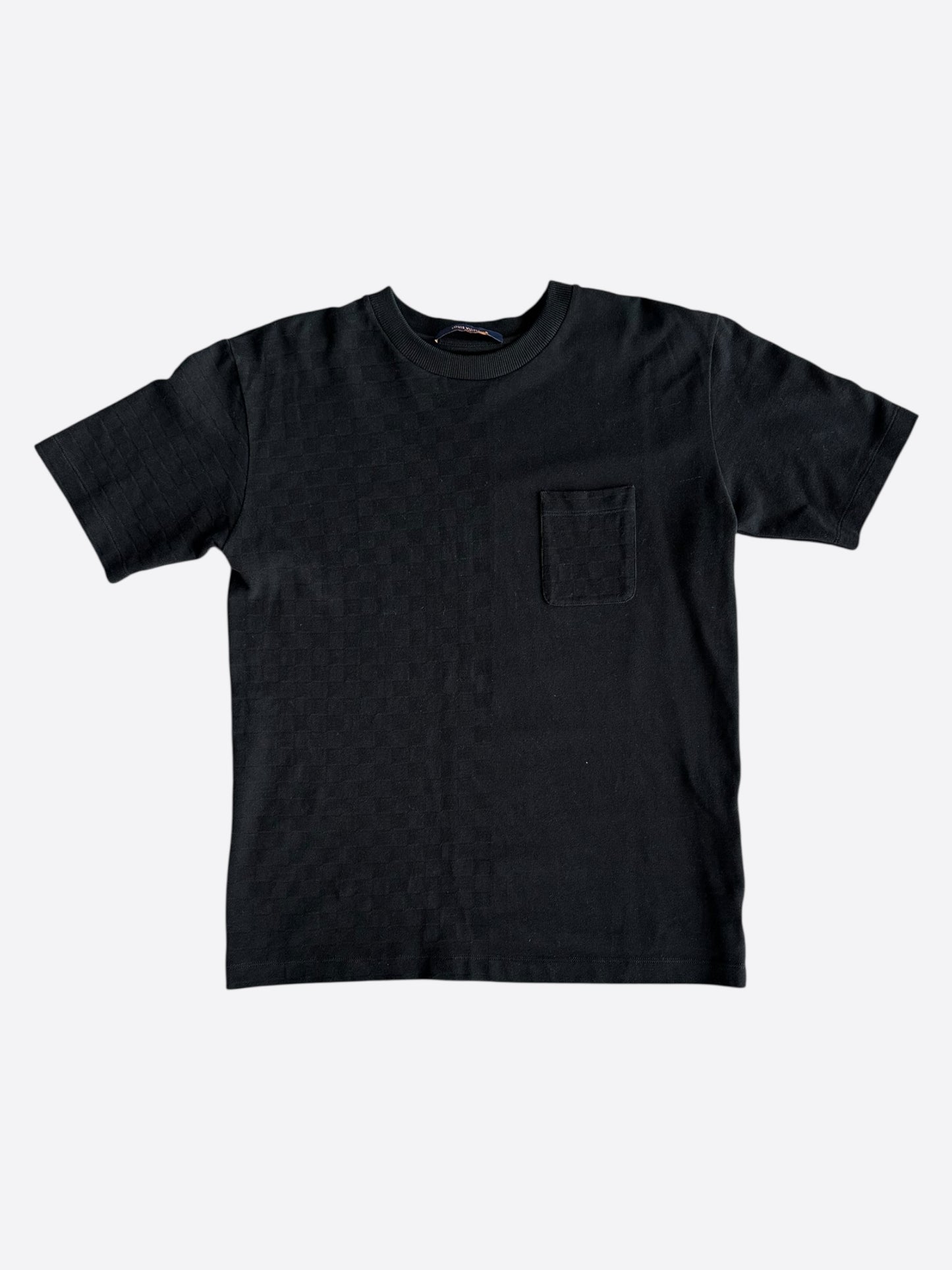 Louis Vuitton Black Half Damier Pocket T-Shirt