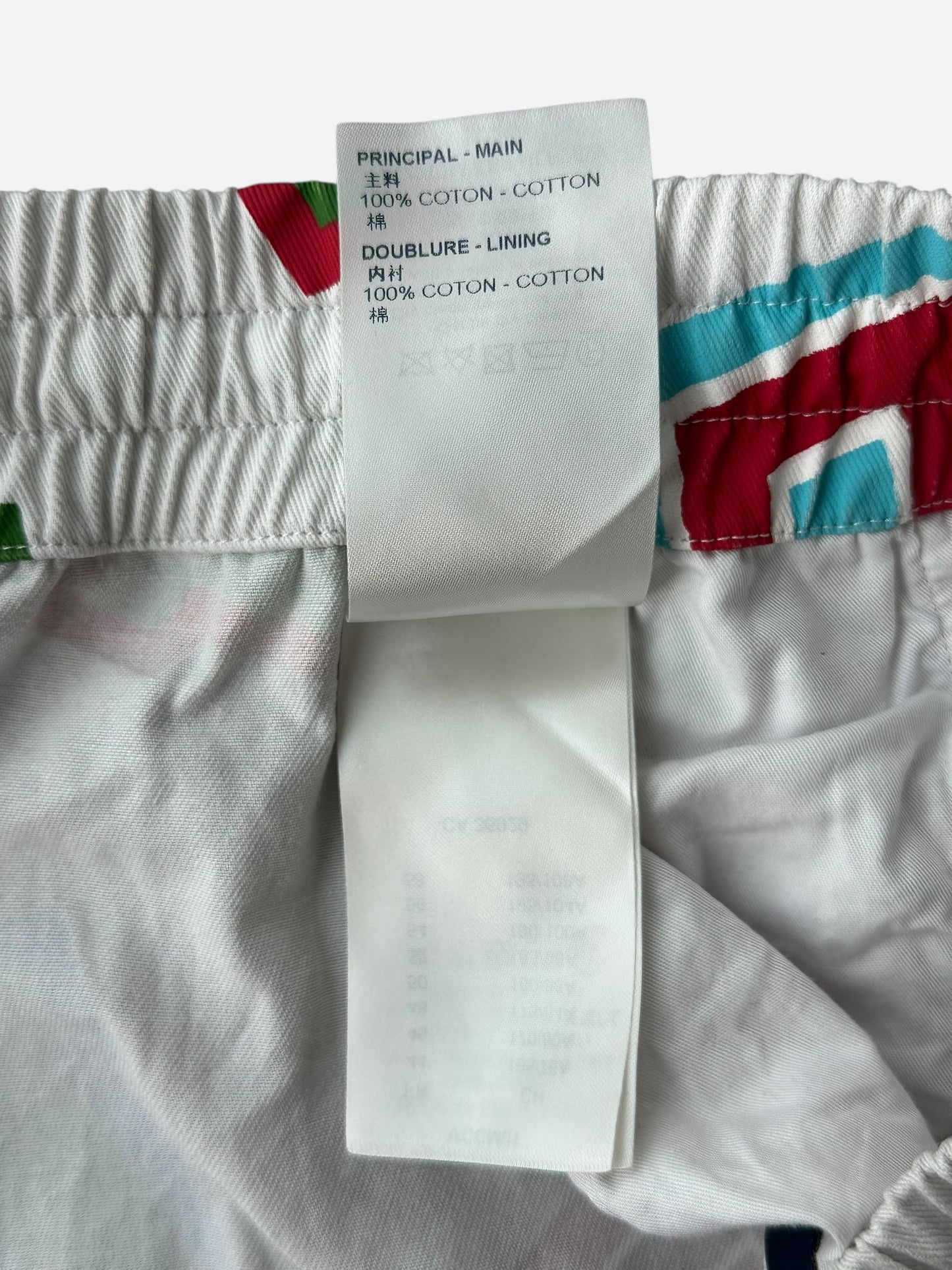 Louis Vuitton NBA White Multicolor Letter Shorts