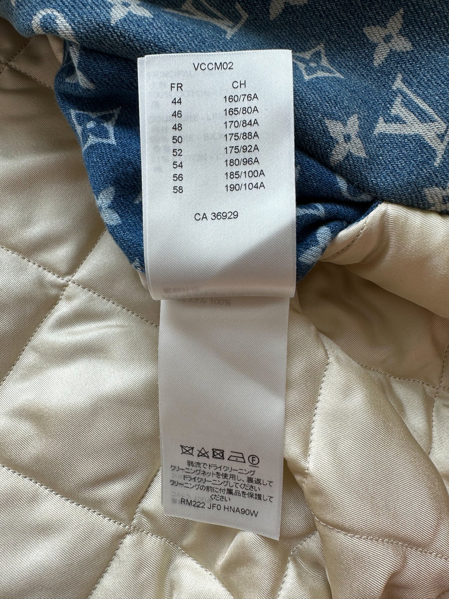 Louis Vuitton Blue Monogram Distressed Floral Workwear Jacket