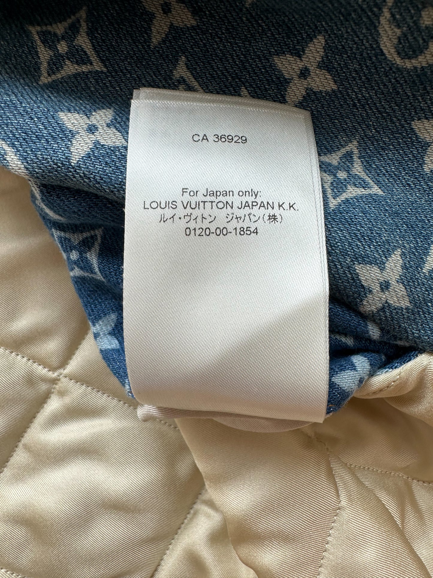 Louis Vuitton Blue Monogram Distressed Floral Workwear Jacket
