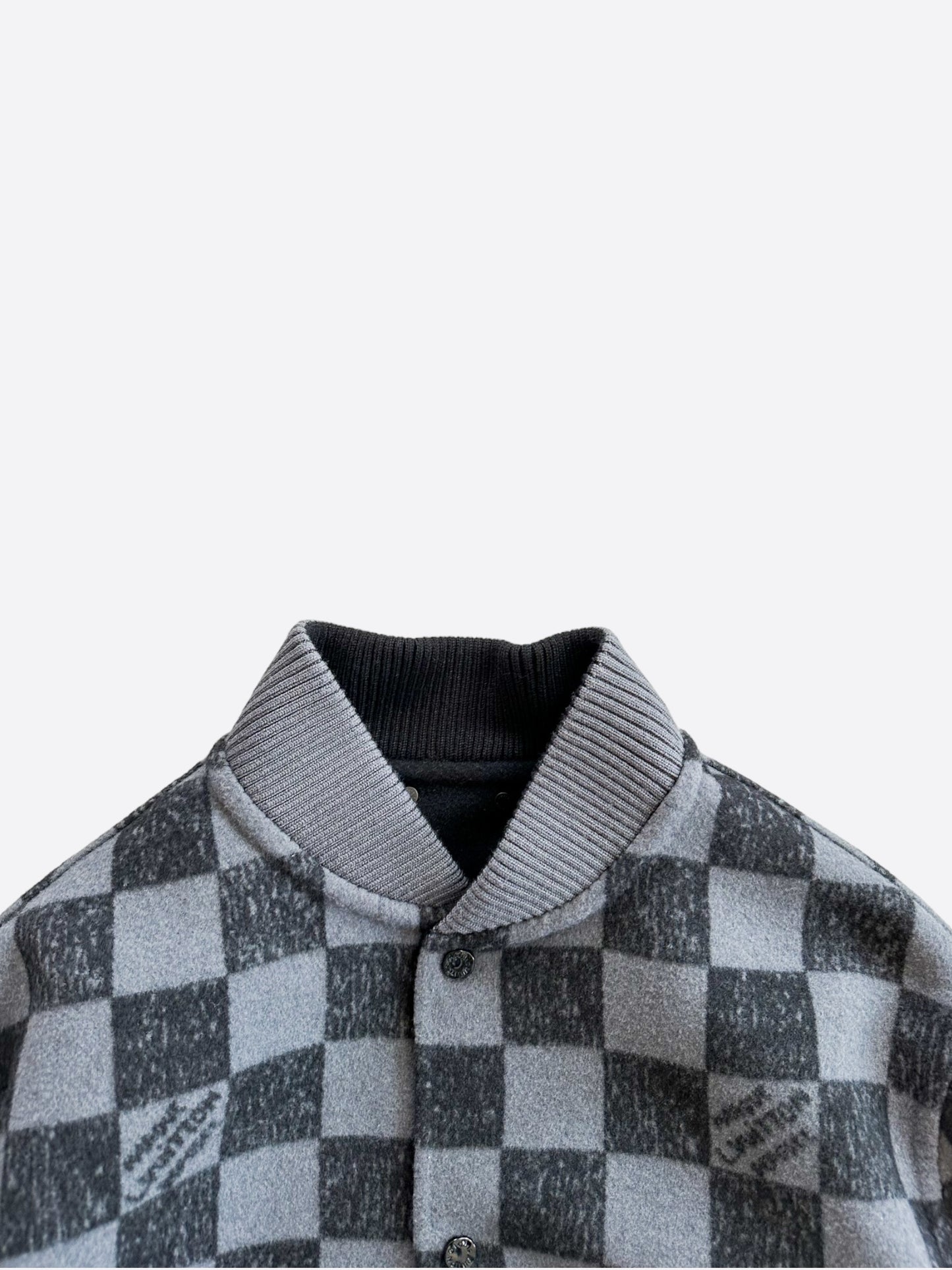 Louis Vuitton Black & Grey Damier Reversible Bomber Jacket