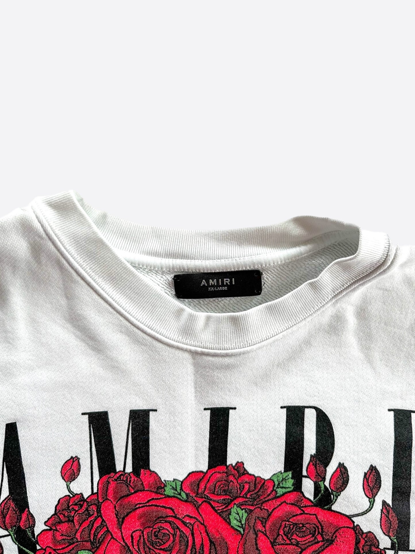 Amiri Grateful Dead White Skull Roses Sweater