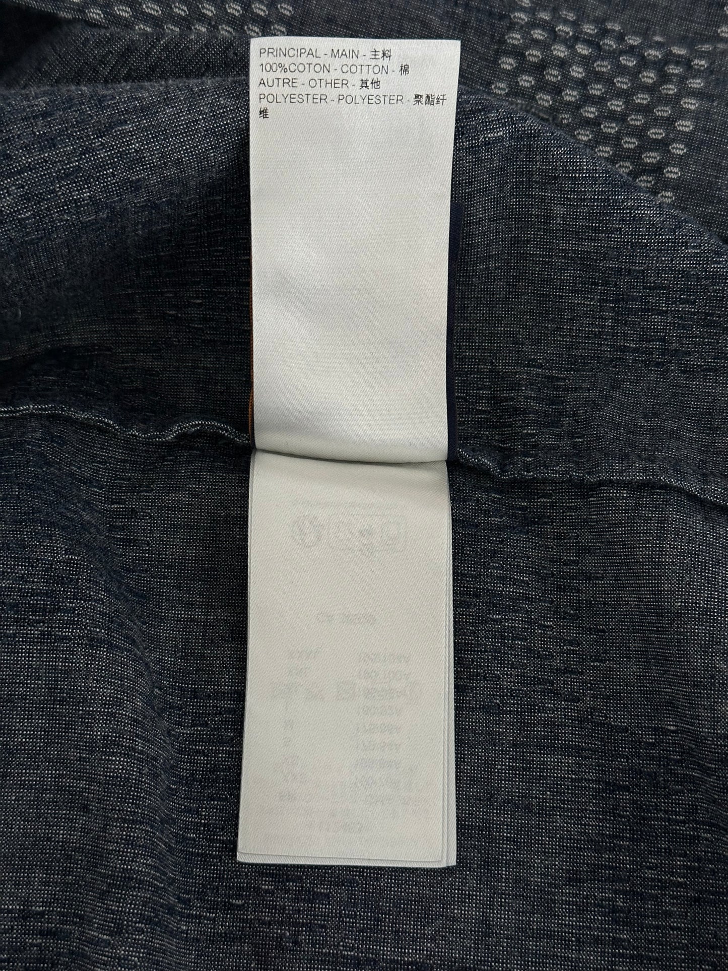 Louis Vuitton Blue & White Damier Denim Button Up Shirt