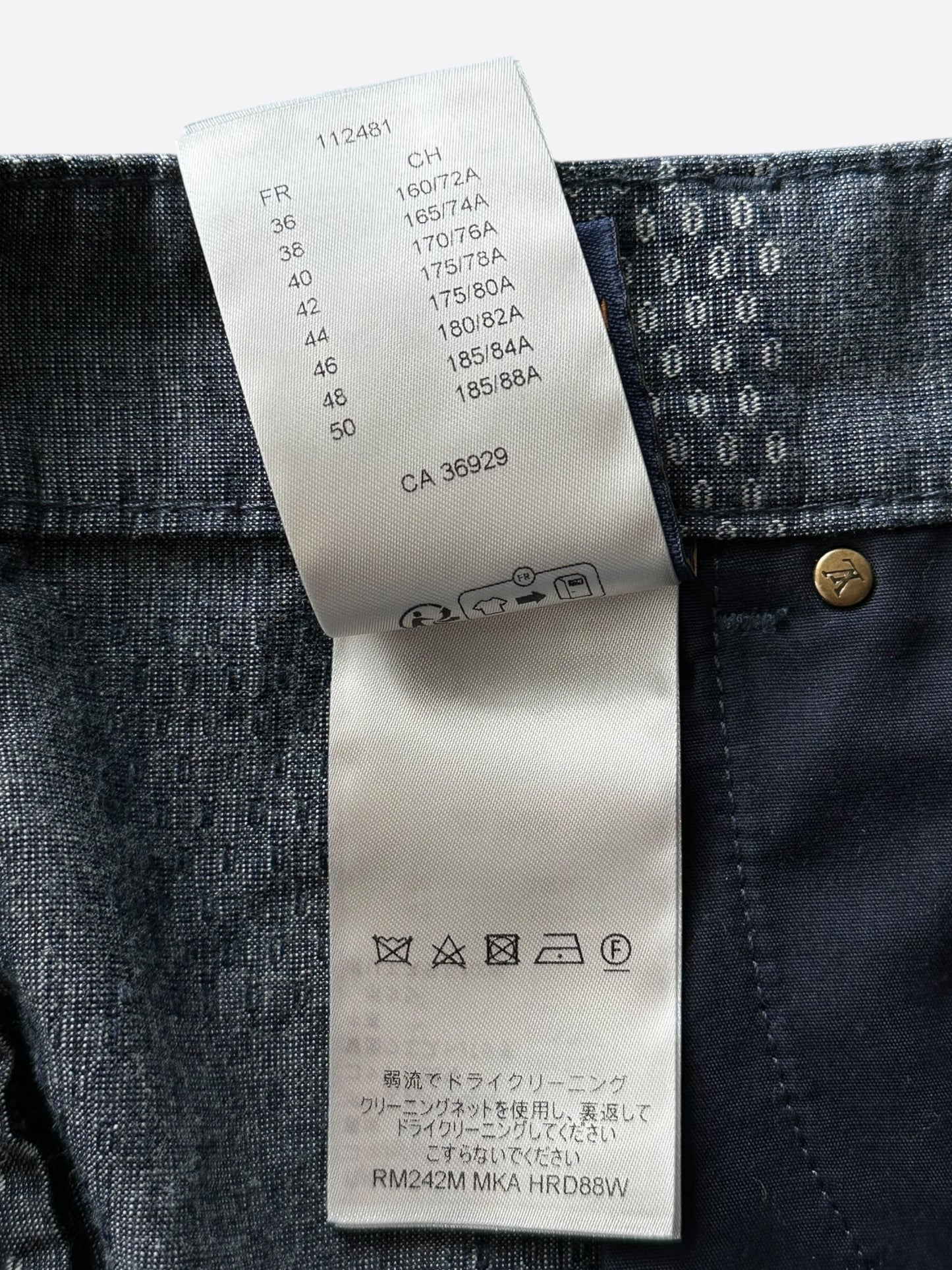 Louis Vuitton Blue & White Damier Denim Shorts