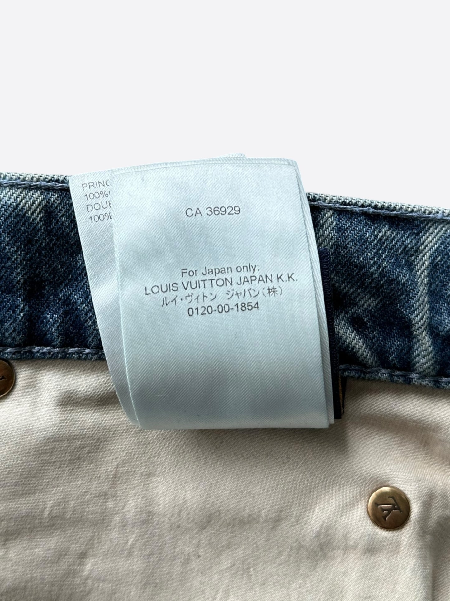 Louis Vuitton Blue & White Barb Wire Monogram Denim Shorts