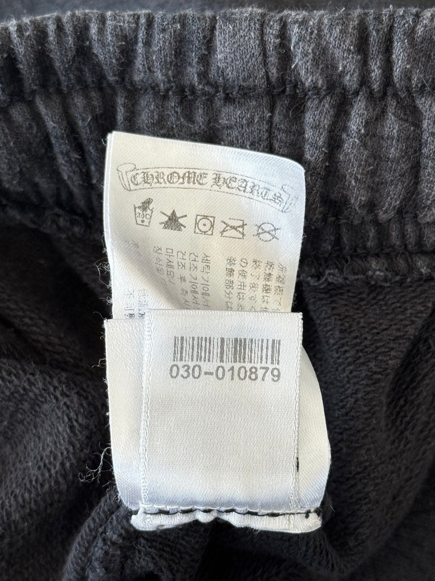 Chrome Hearts Black & White Horseshoe Logo Cross Jacquard Sweatpants