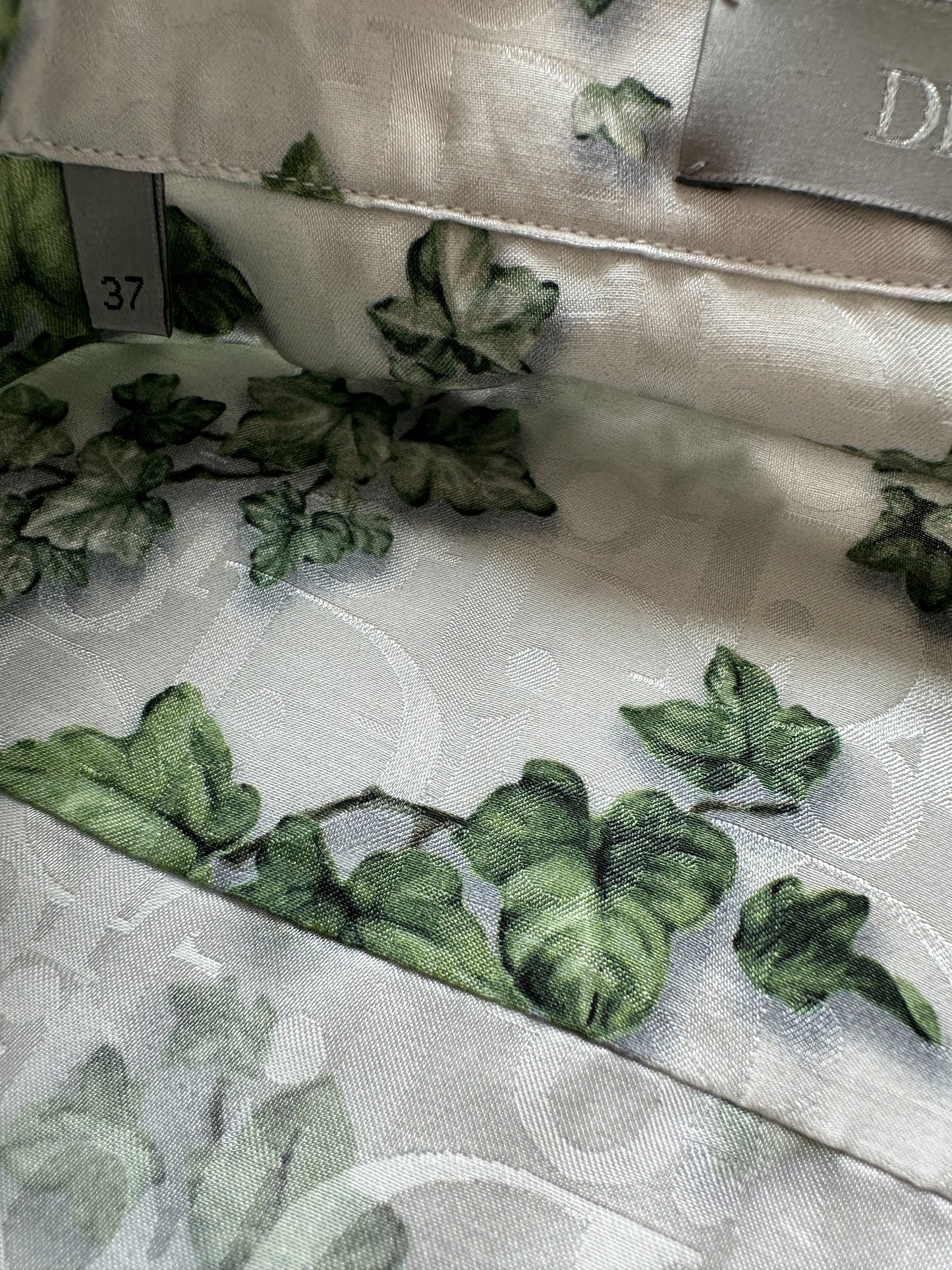 Dior Amoako Boafo White Oblique Leaf Button Up Shirt