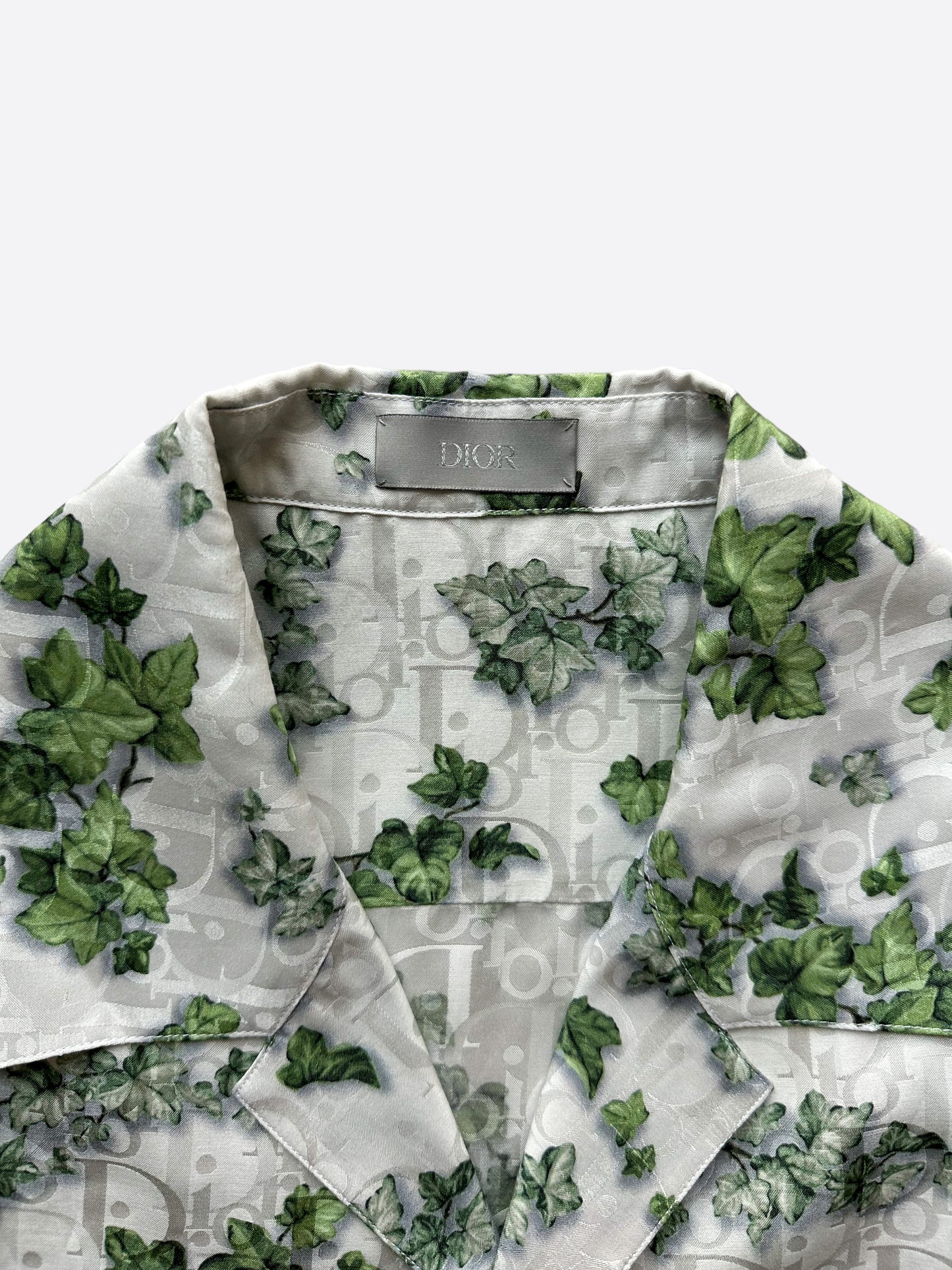 Dior Amoako Boafo White Oblique Leaf Button Up Shirt