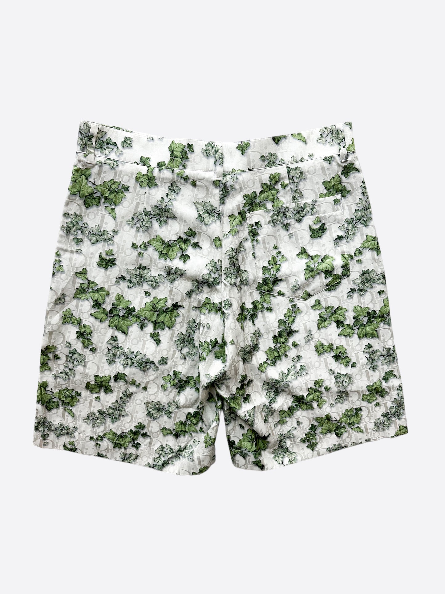 Dior Amoako Boafo White Oblique Leaf Shorts