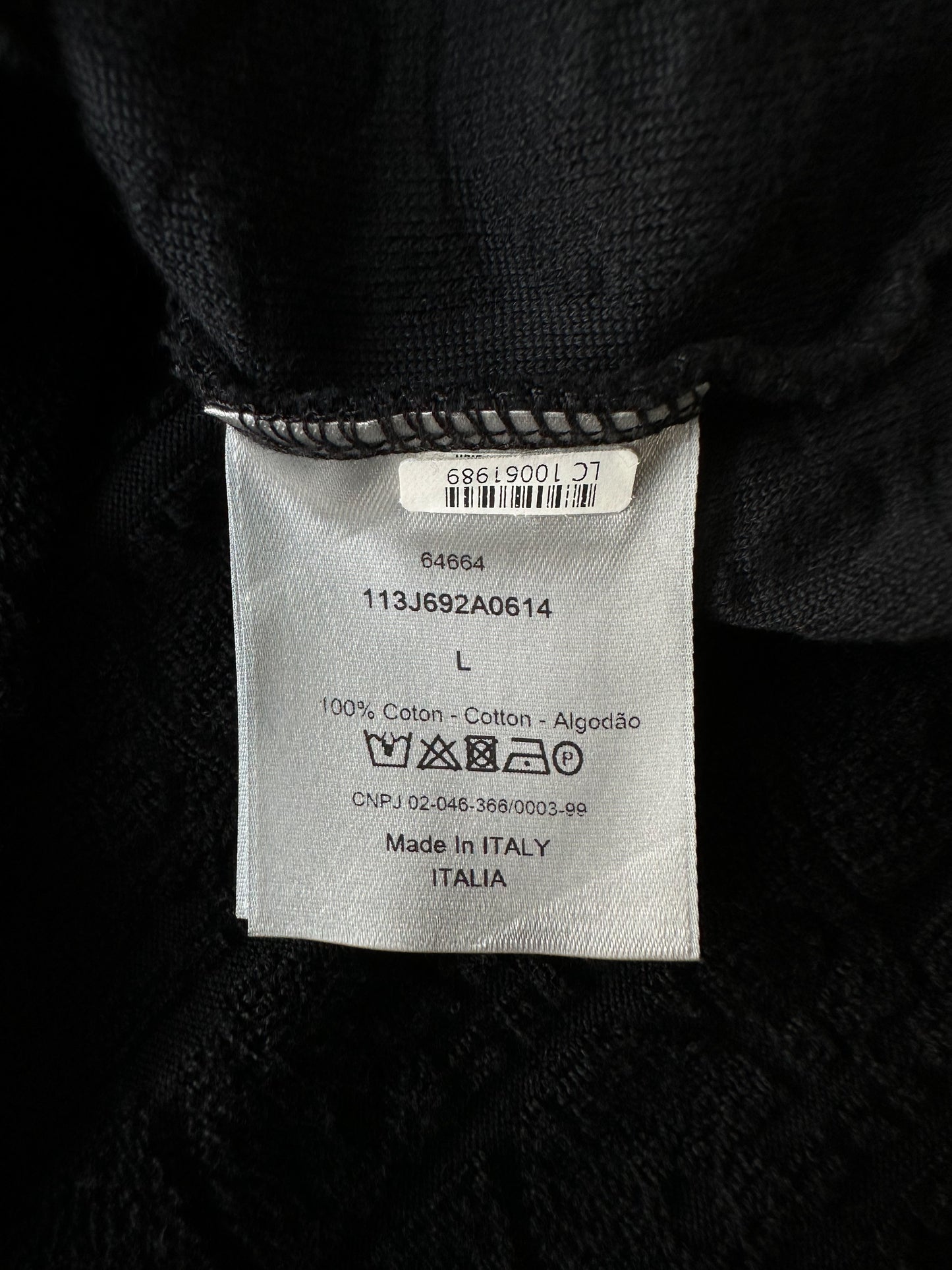 Dior Black Oblique Towel T-Shirt