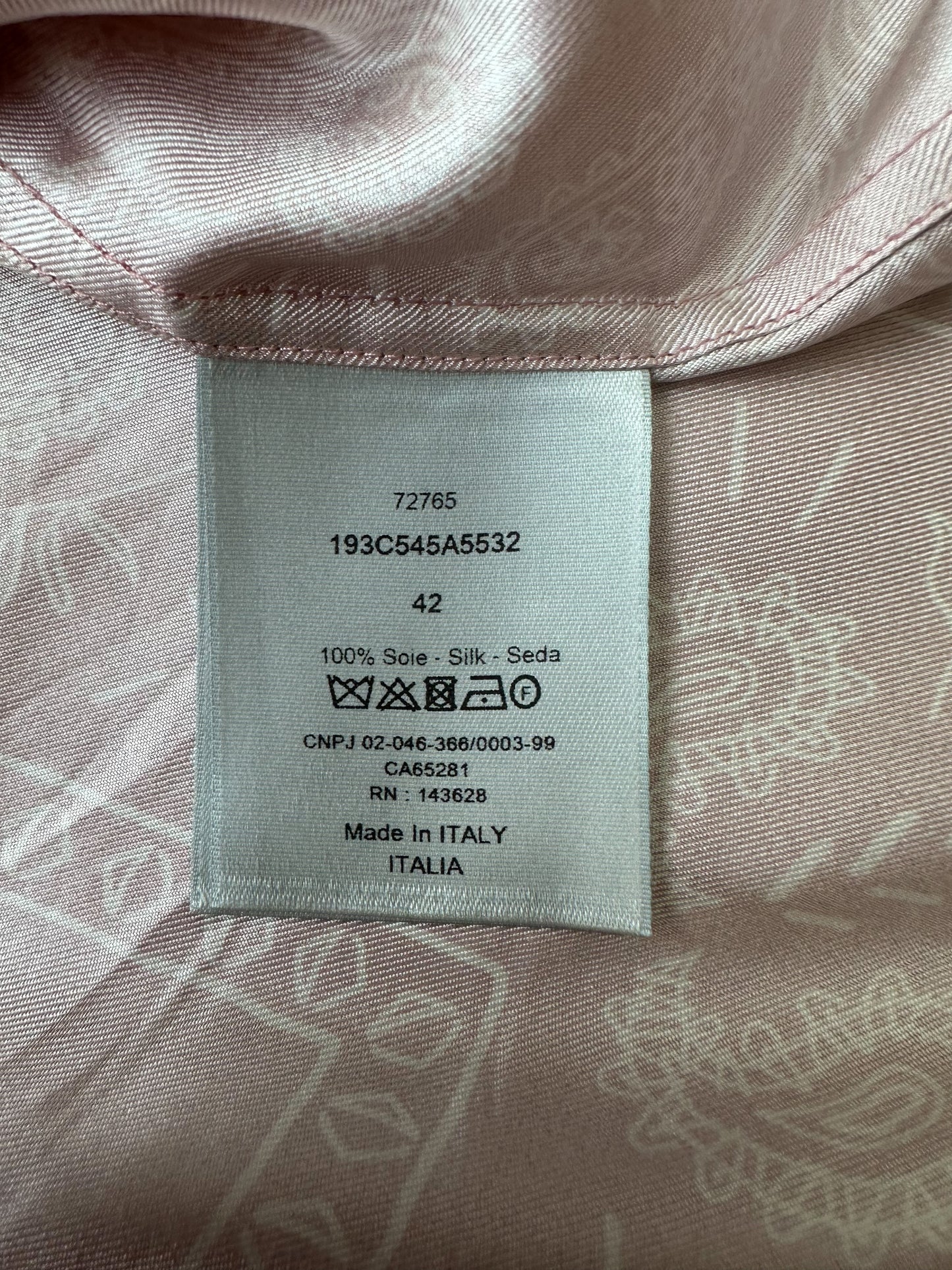 Dior Cactus Jack Pink Paisley Bandana Print Silk Button Up Shirt