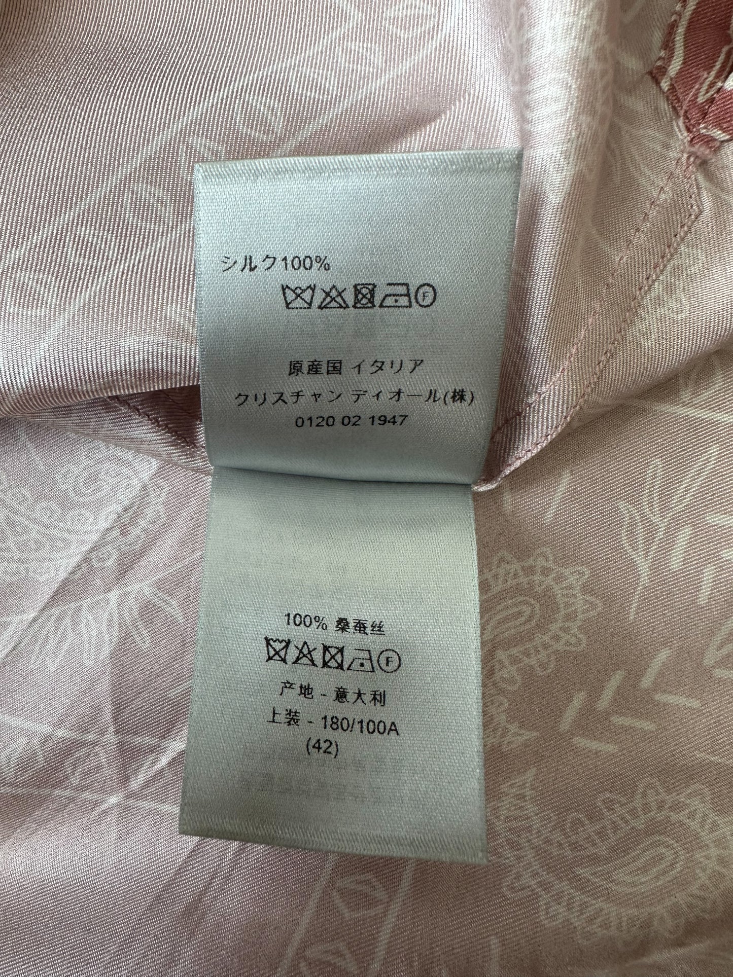 Dior Cactus Jack Pink Paisley Bandana Print Silk Button Up Shirt