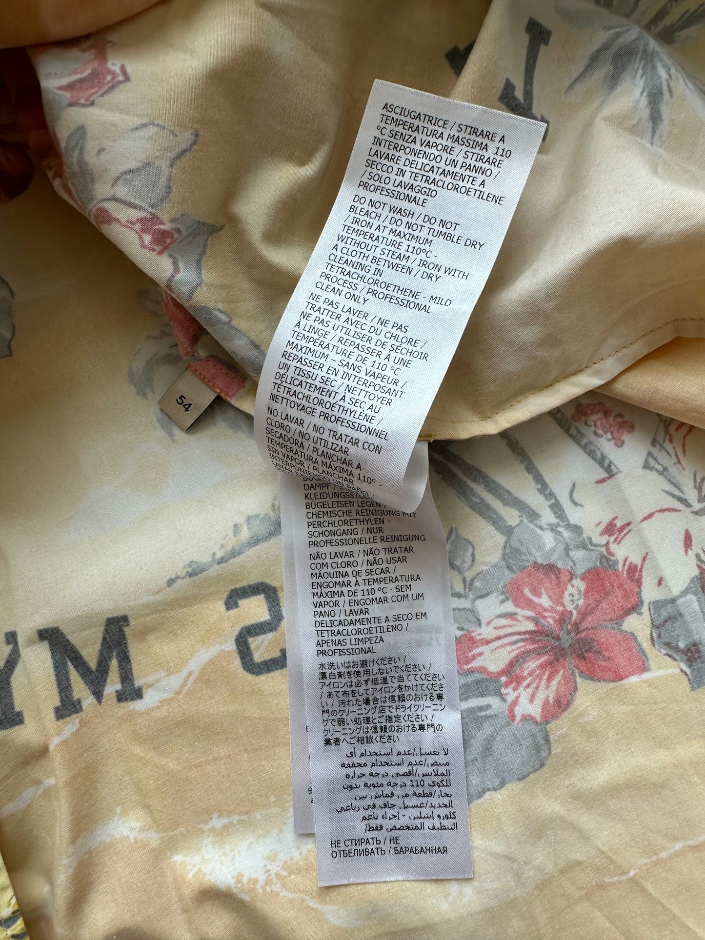 Gucci Yellow My Body Hawaiin Button Up Shirt