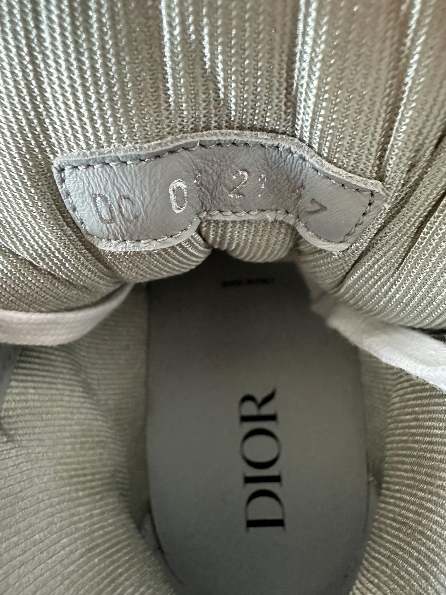 Dior Grey & White Oblique B27 Sneakers