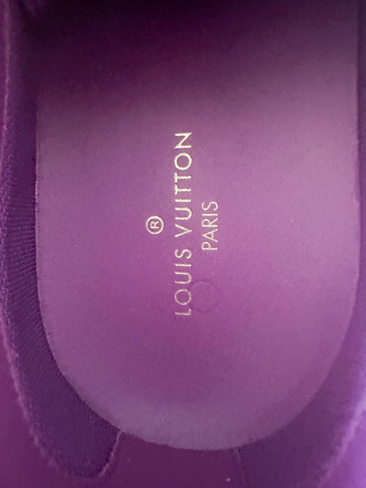 Louis Vuitton Purple Denim Monogram Low Top Sneakers