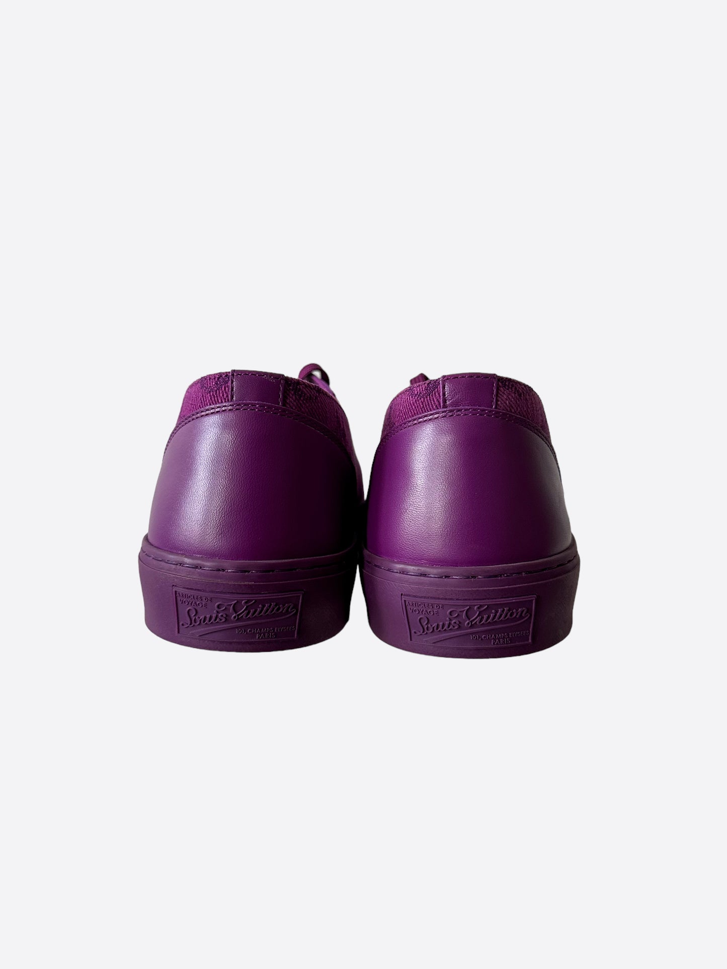 Louis Vuitton Purple Denim Monogram Low Top Sneakers