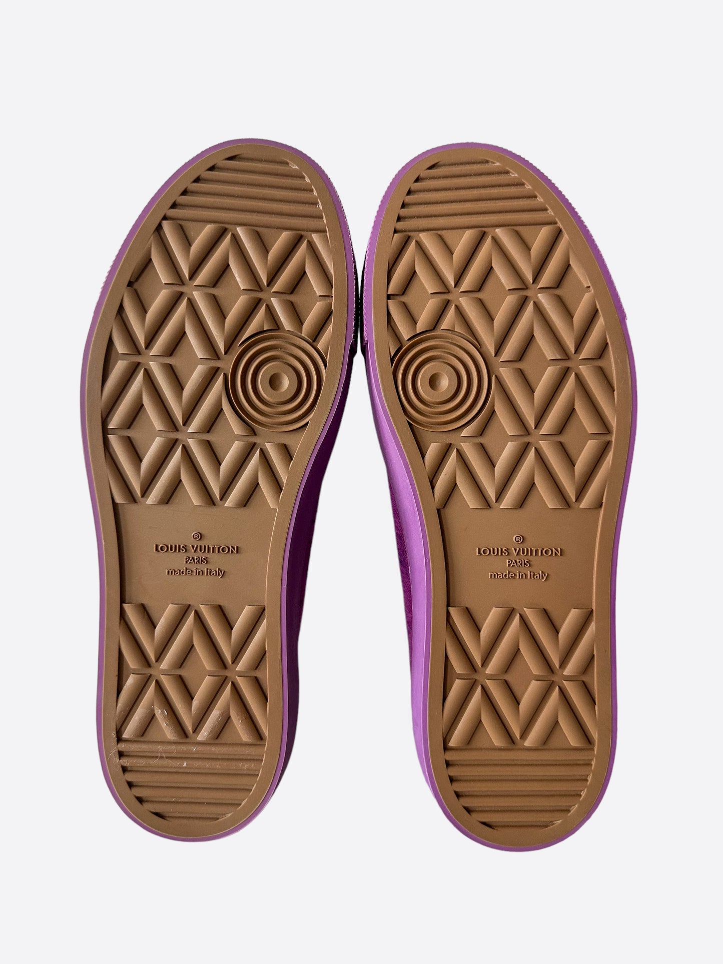 Louis Vuitton Purple Denim Monogram Low Top Sneakers