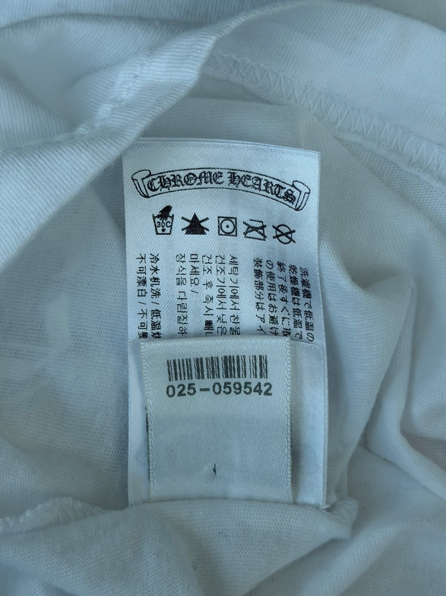Chrome Hearts White & Pink Foti Graphic Longsleeve T-Shirt