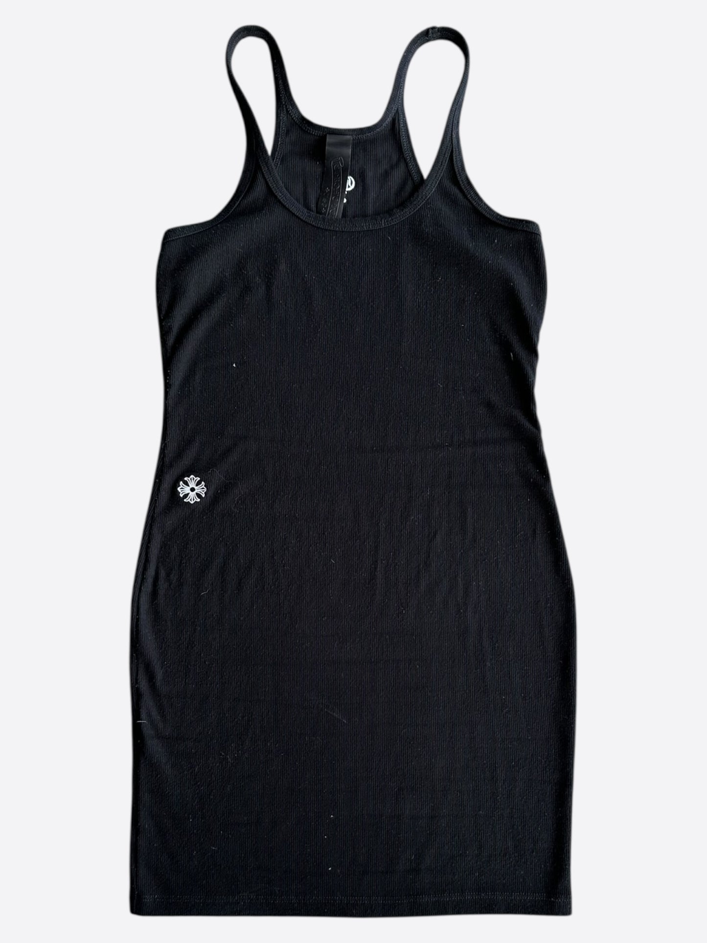 Chrome Hearts Black & White Cross & CH Logo Embroidered Dress