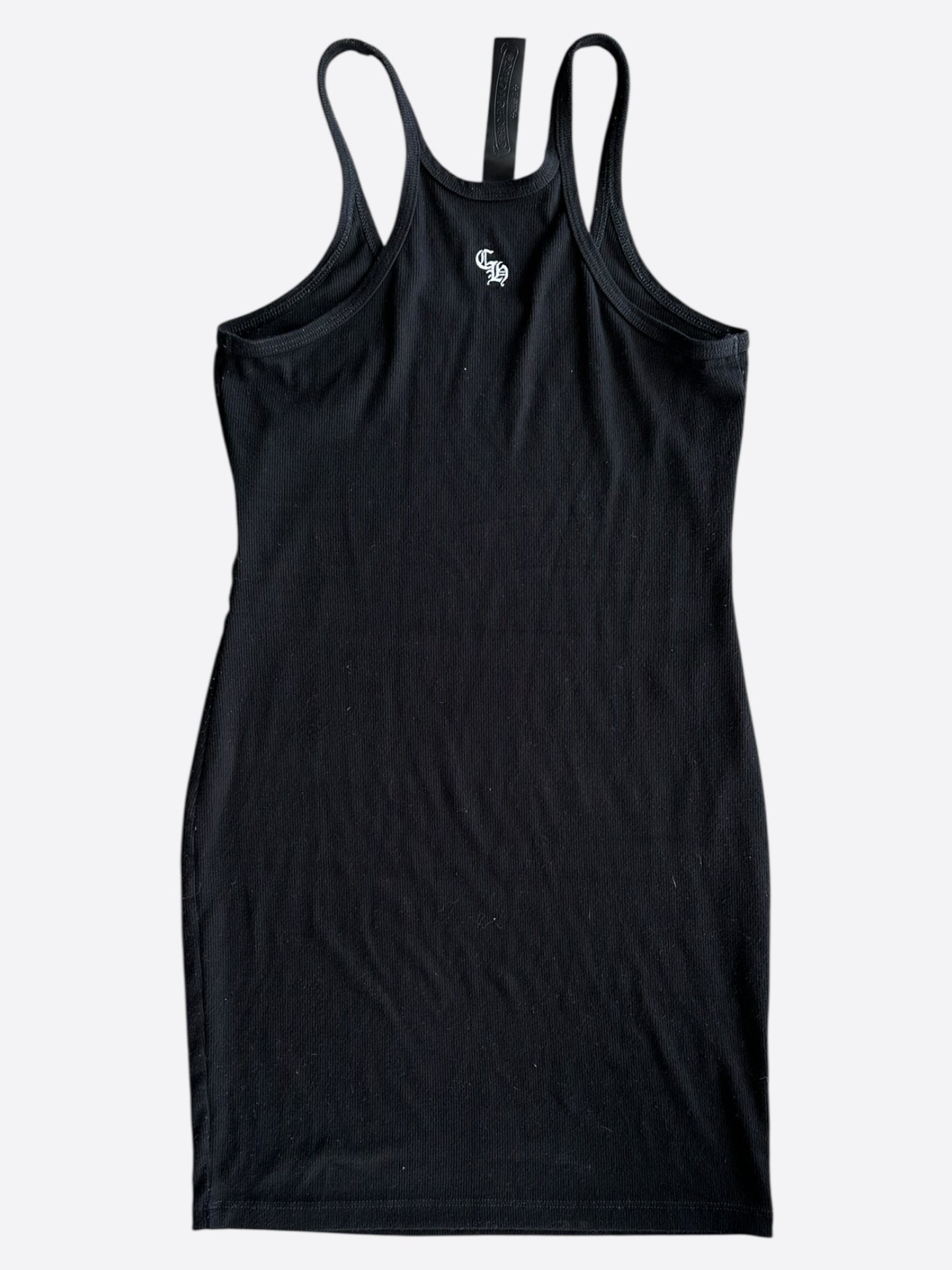Chrome Hearts Black & White Cross & CH Logo Embroidered Dress