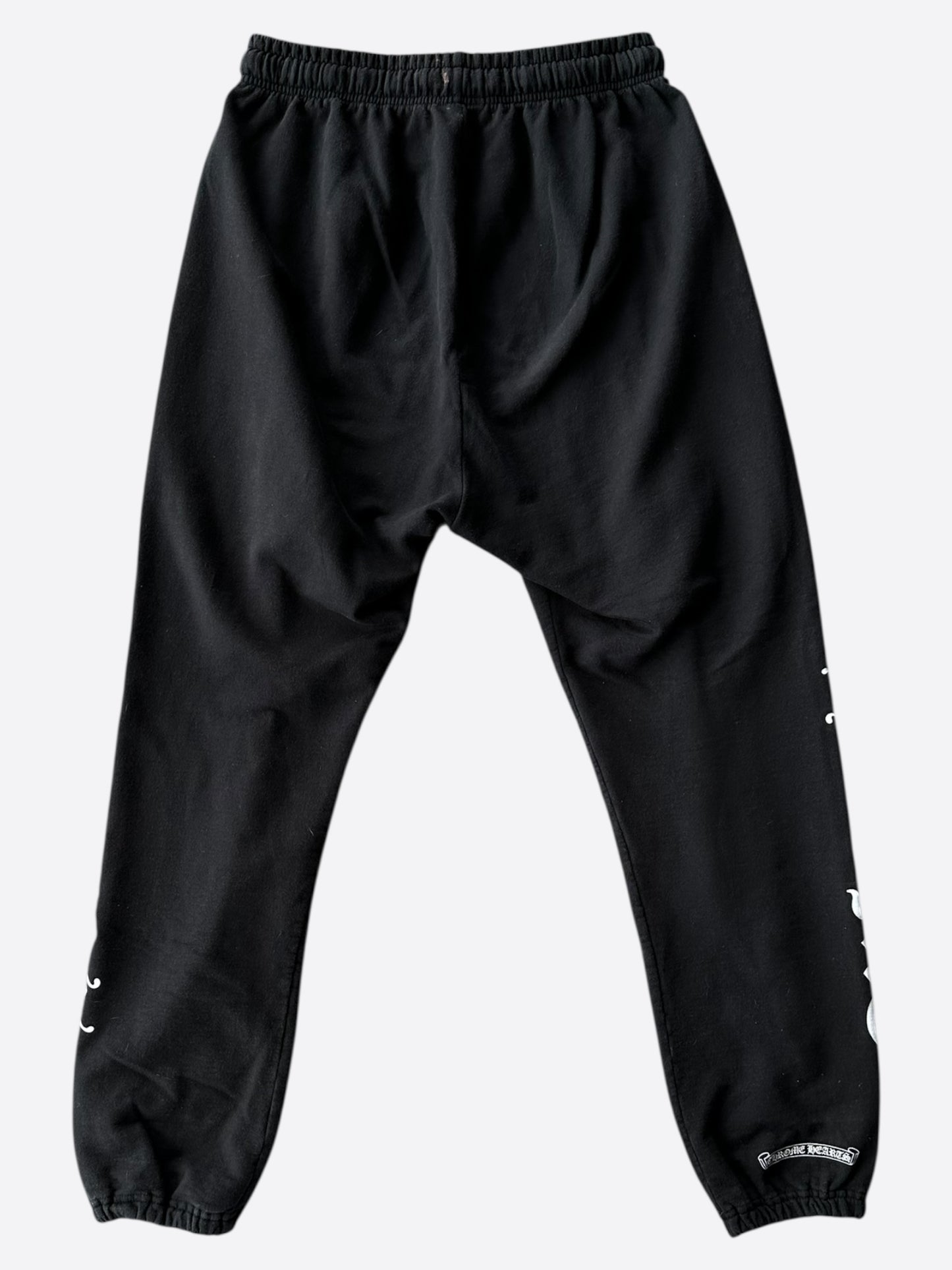 Chrome Hearts Black & White Horseshoe Logo Sweatpants