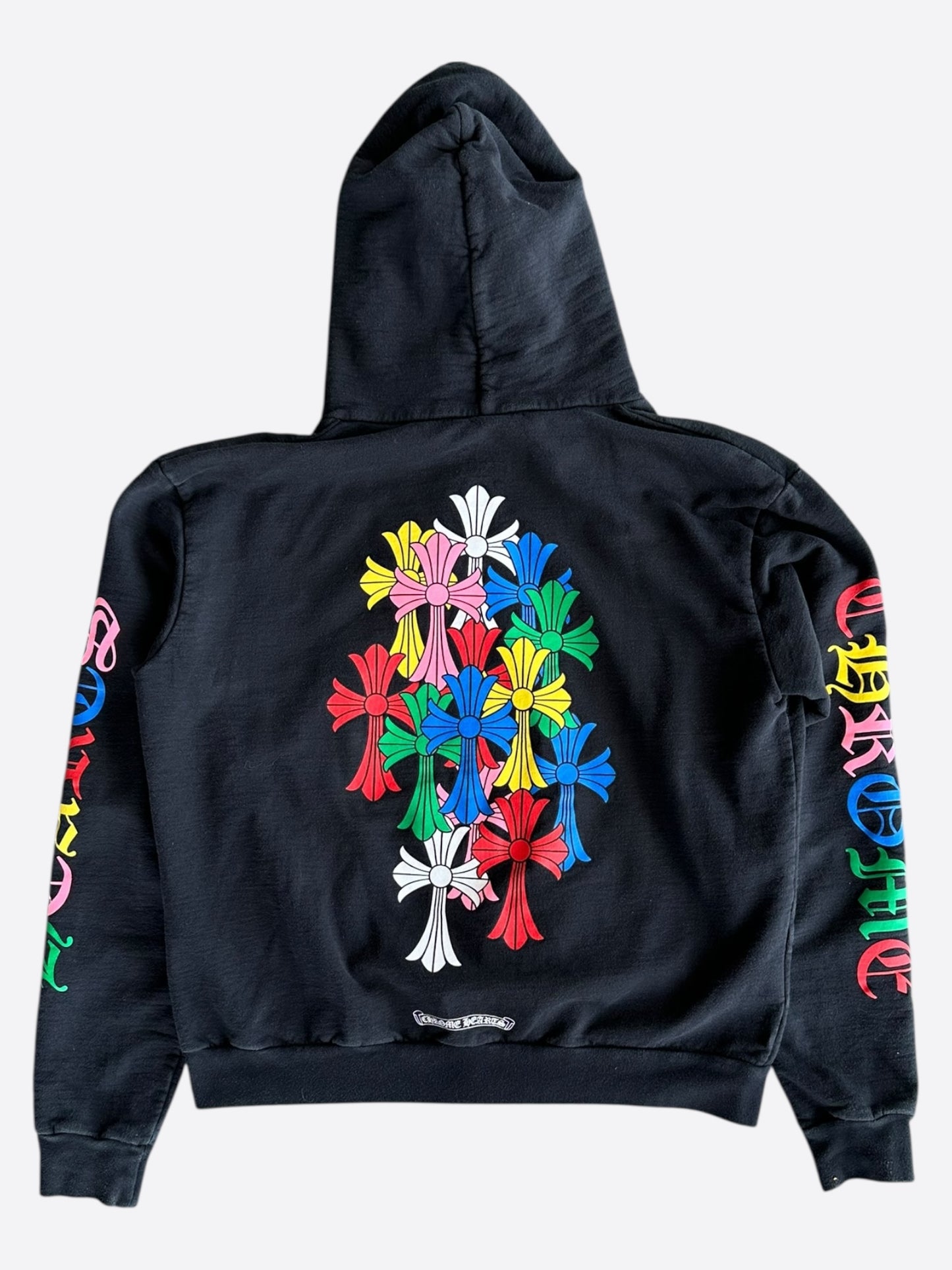 Chrome Hearts Black Multicolor Cross Zip Up Hoodie