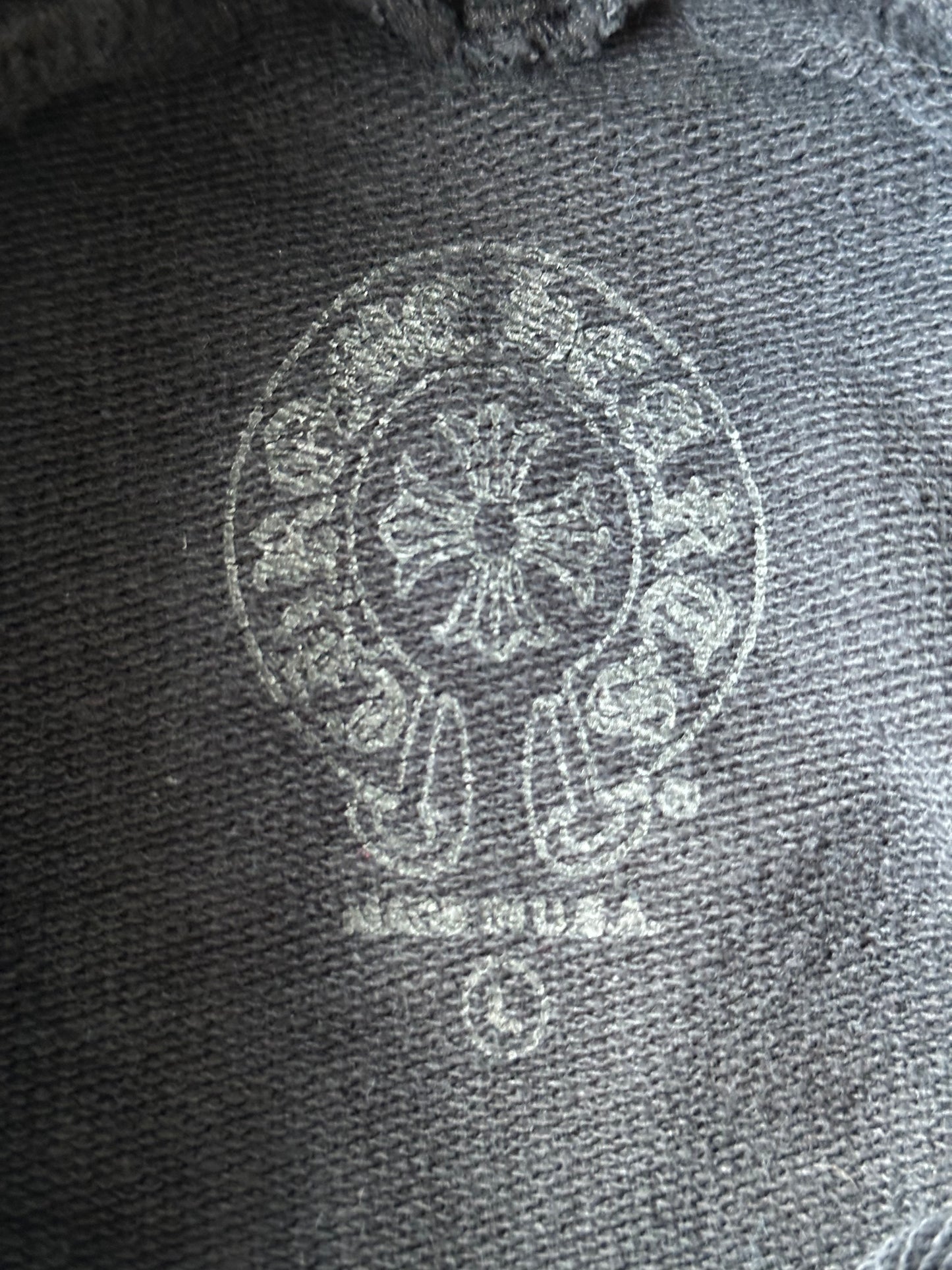 Chrome Hearts Black & White Cross Jacquard Horseshoe Logo Hoodie