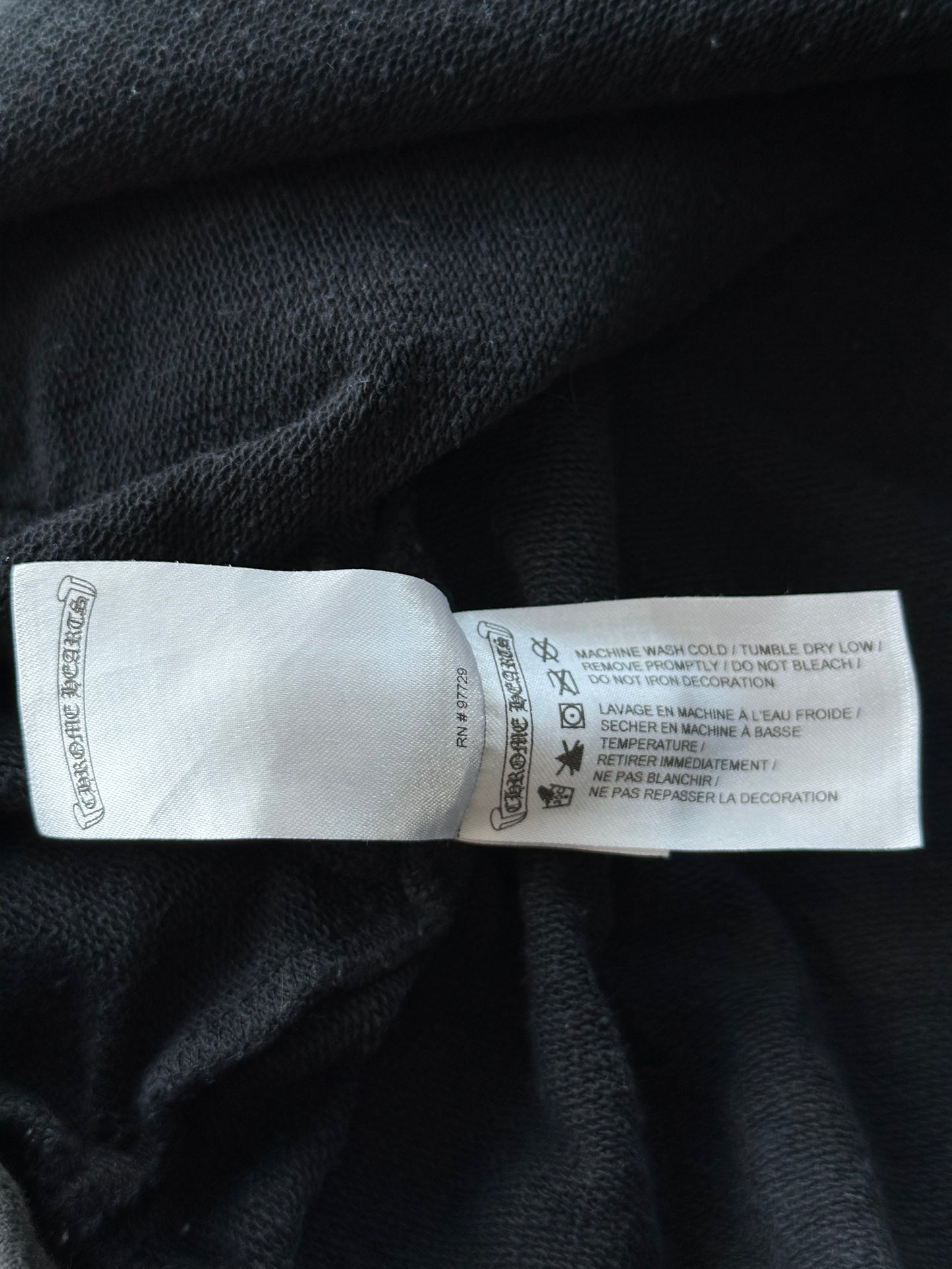 Chrome Hearts Black & White Cross Jacquard Horseshoe Logo Hoodie