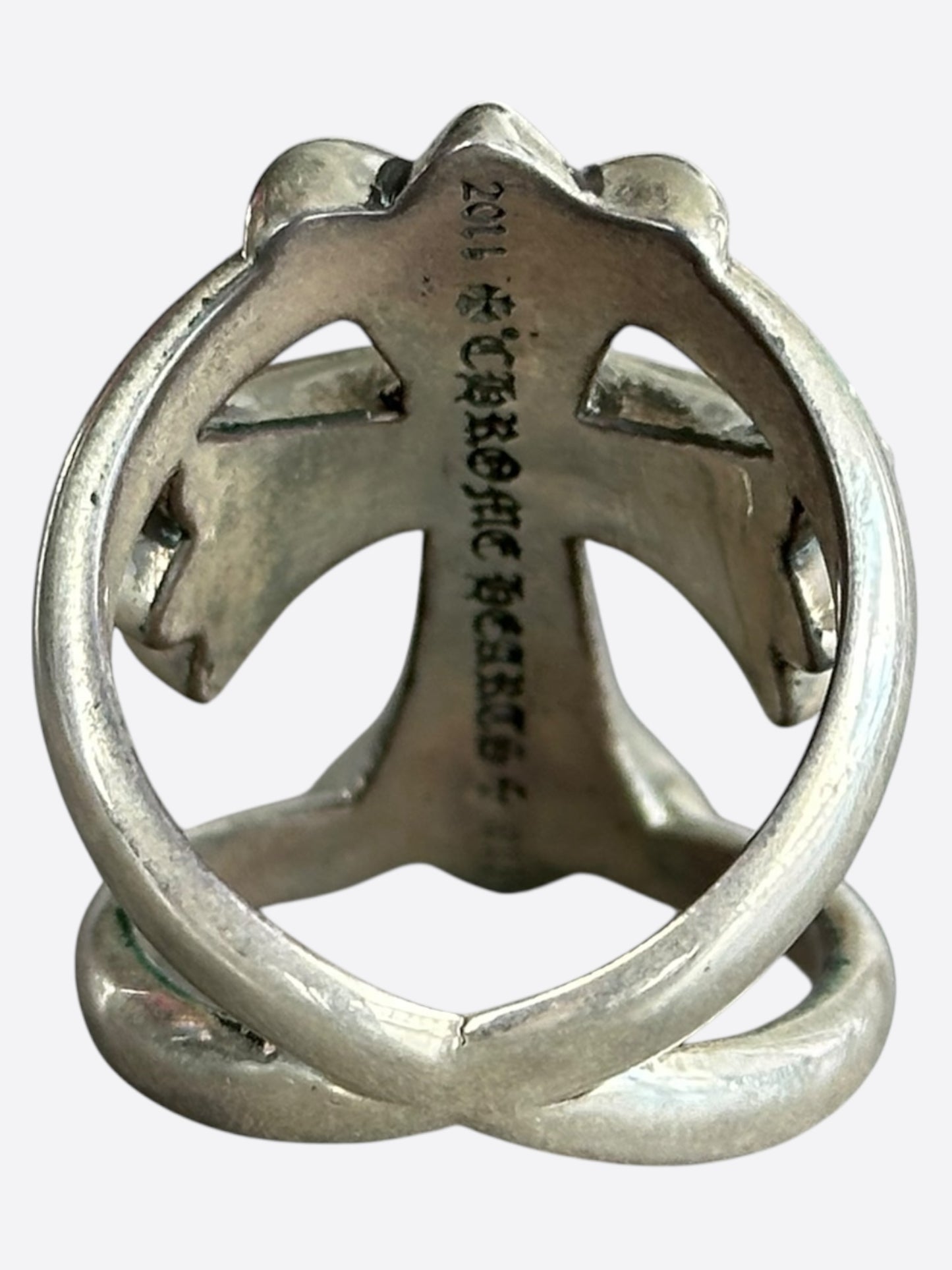 Chrome Hearts Silver Cross Infinity Ring